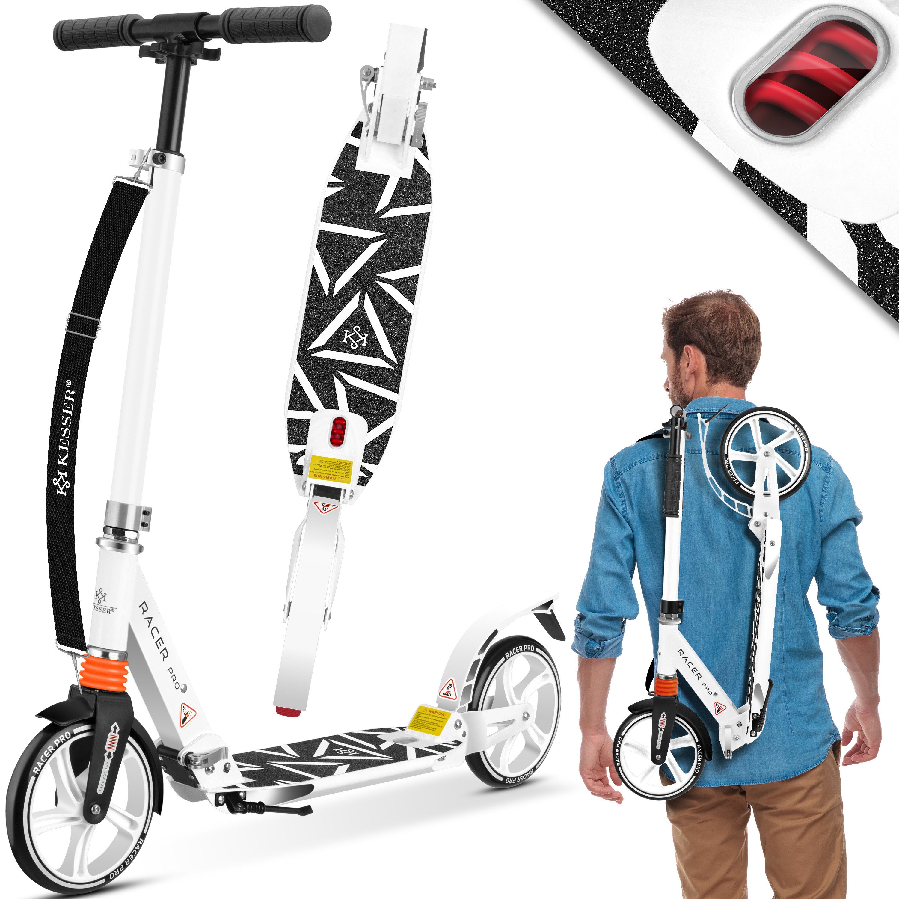 KESSER Scooter, Cityroller Scooter 205mm Räder PU Big Wheel Pro-S Tretroller