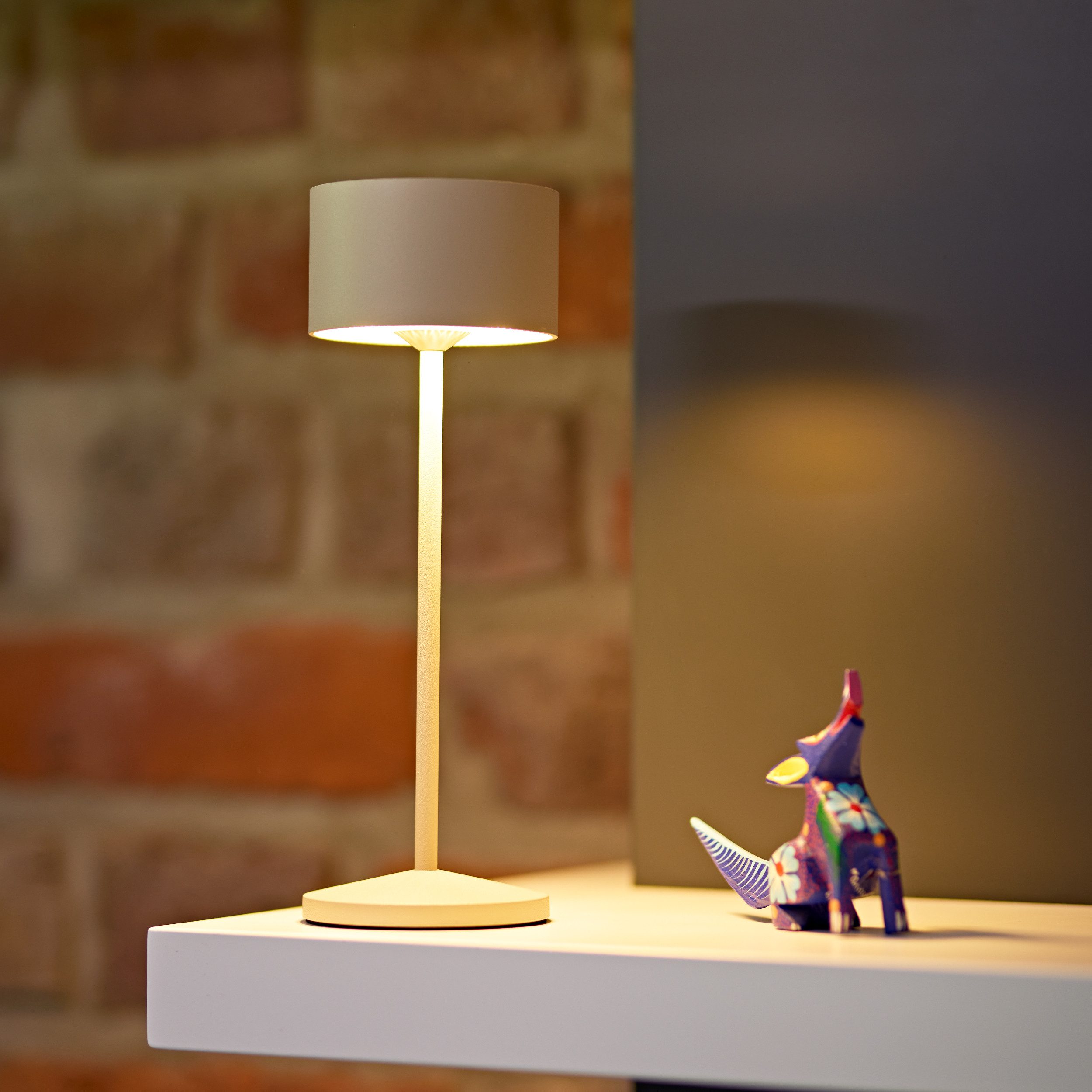 SIGOR LED Tischleuchte Akku-Tischleuchte, LED fest integriert, Warmweiß