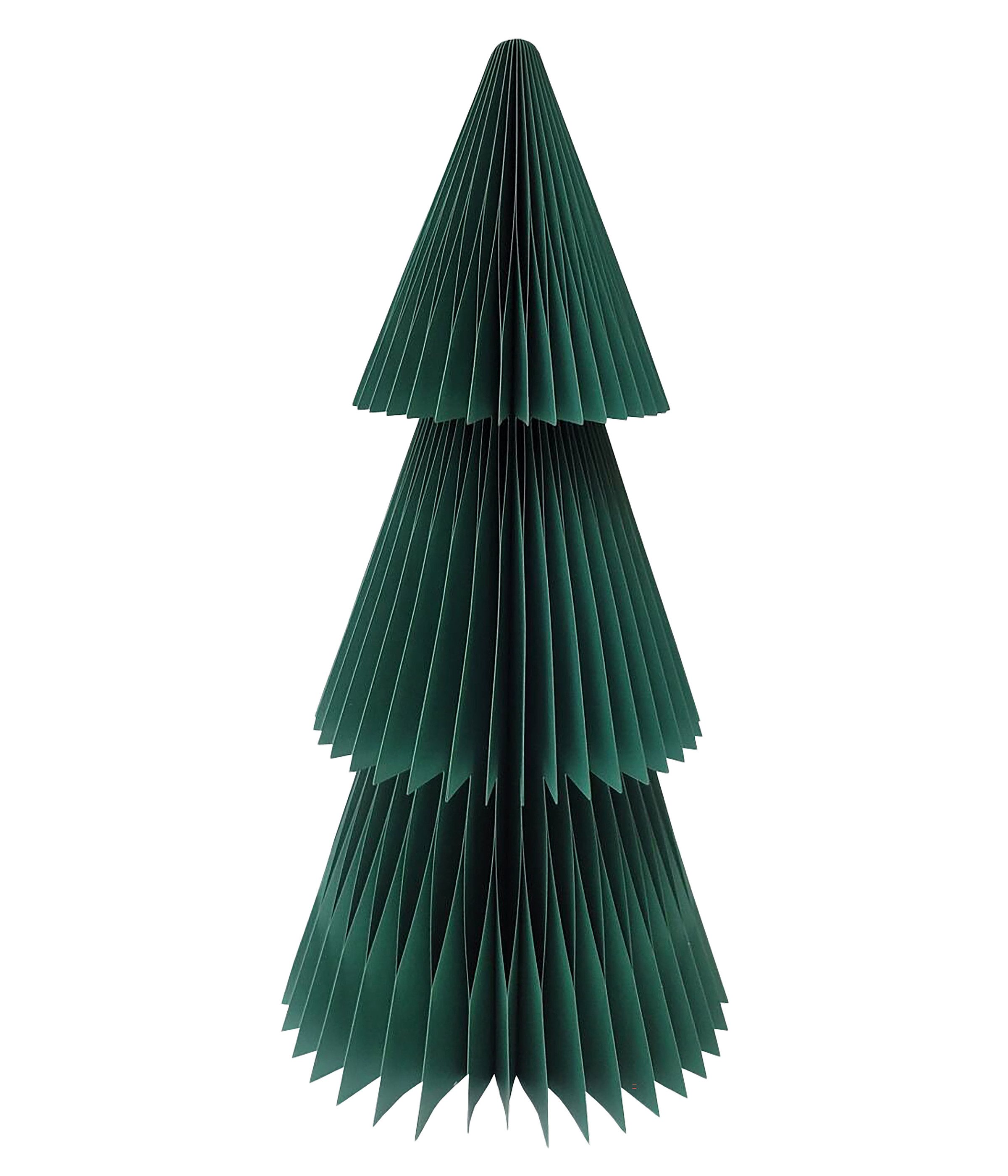 Dehner Weihnachtsfigur Papier-Weihnachtsbaum, Indoor, ca. Ø 30 cm, Höhe 60 cm, schlichte Tanne aus FSC®-zertifiziertem Papier