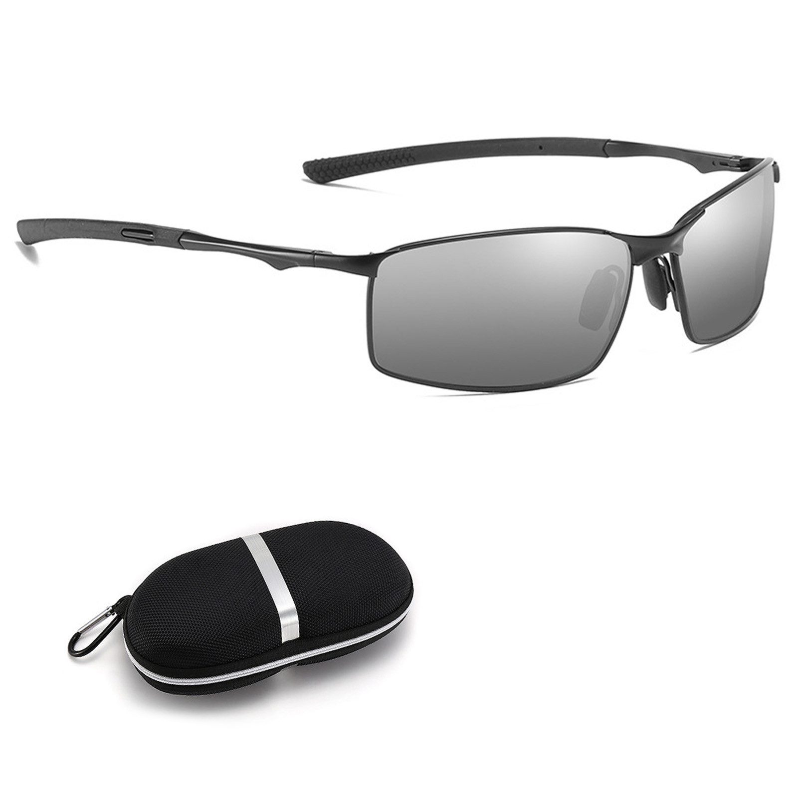 REDOM Sonnenbrille Herren Damen Polarisierte UV Schutzbrille Fahrerbrille (gegen Blendung, elegantes ovales Rahmendesign, 1-St., Unisex, Flexibel, Leicht) zum Autofahren Angeln Wandern Urlaub Sport Reisen Outdoor oder Alltag