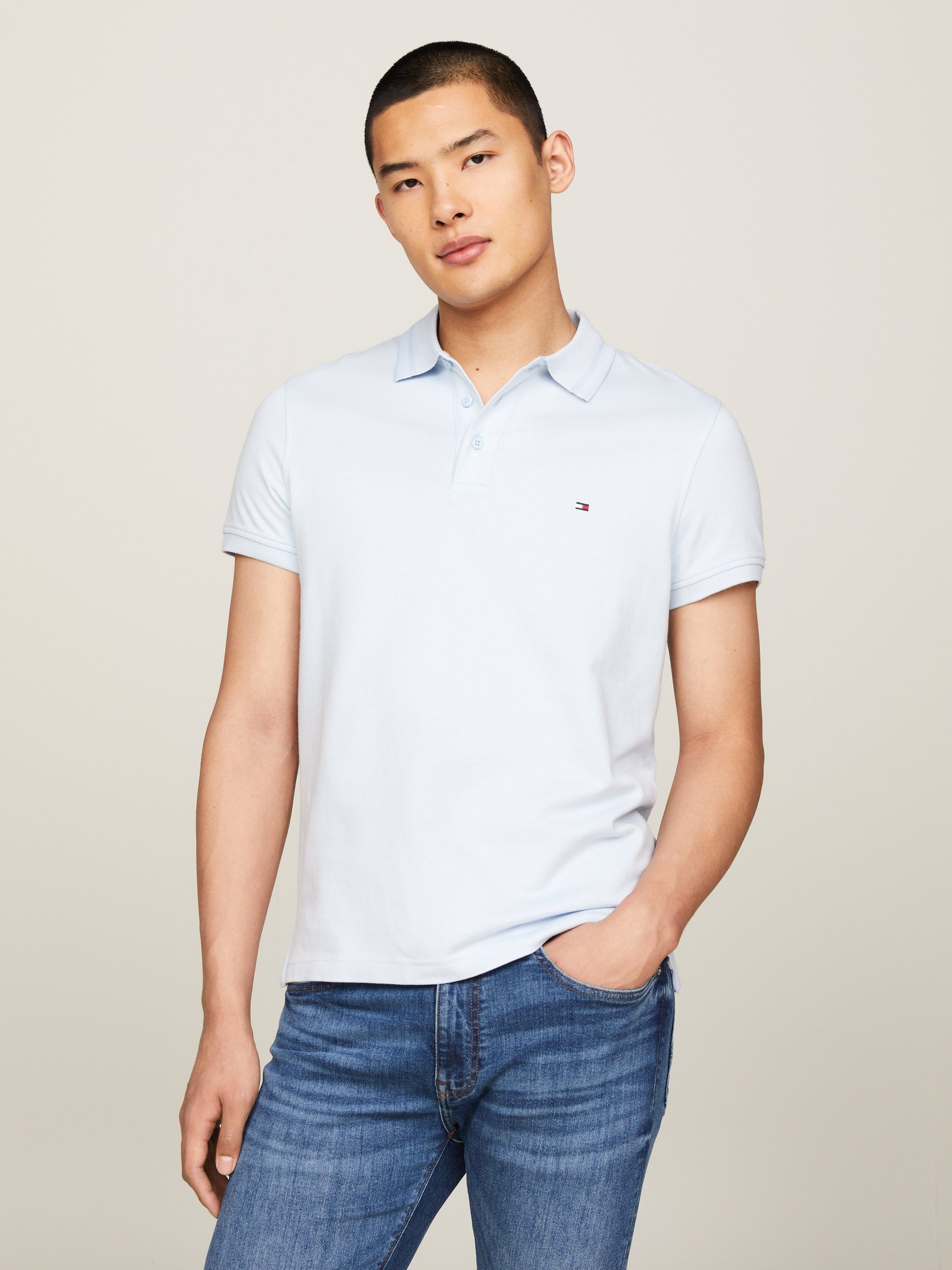 Tommy Hilfiger Poloshirt PRETWIST MOULINE SLIM günstig online kaufen