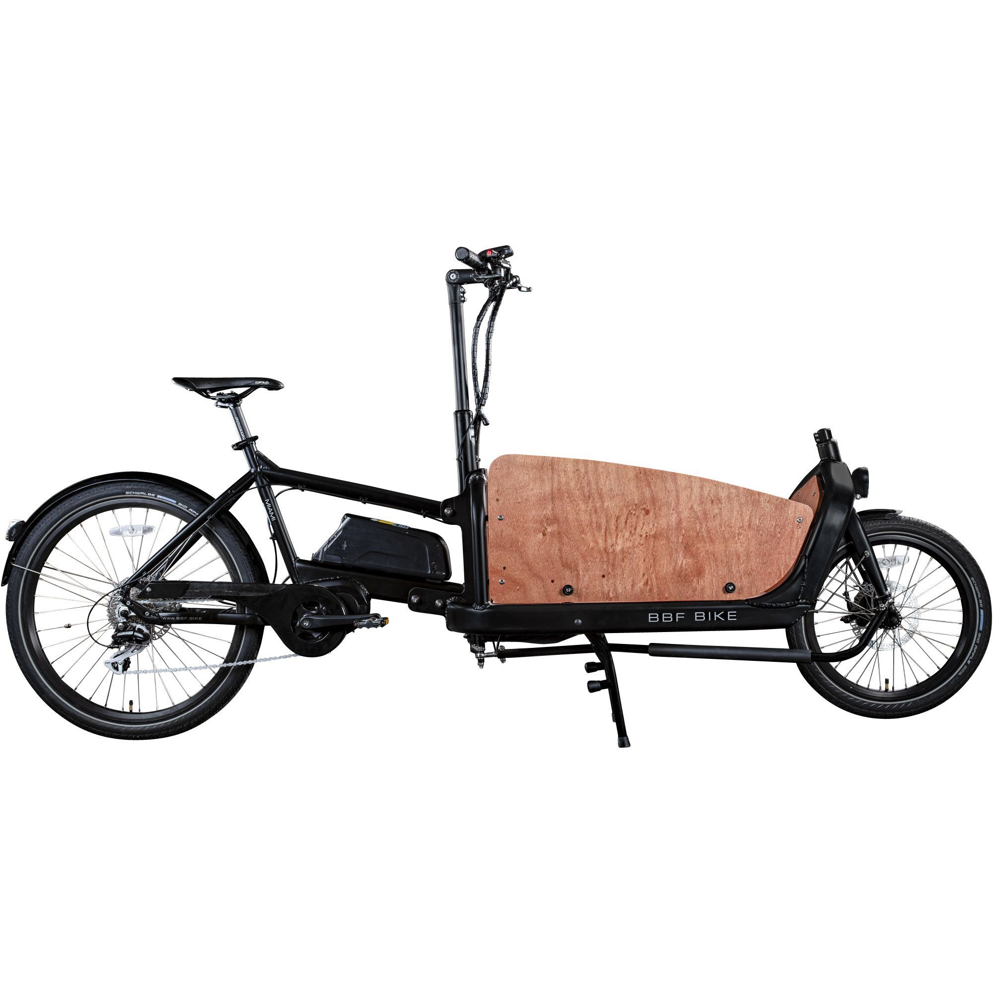 BBF Bikes E-Bike Lastenrad Miami, 8 Gang Shimano Acera Schaltwerk, Kettenschaltung, Mittelmotor, 522 Wh, Lastenfahrrad E Bike Cargobikes Pedelec Transportrad Lastenrad Cargo