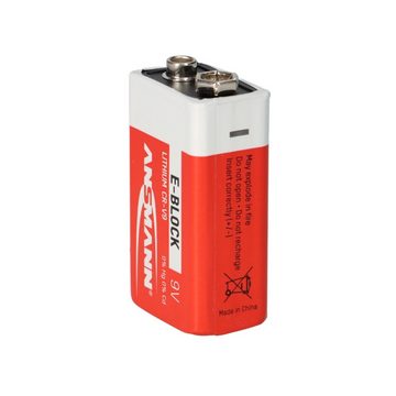 ANSMANN AG 10x Ansmann Rauchmelder Batterie Extreme Lithium 9V Block Batterie