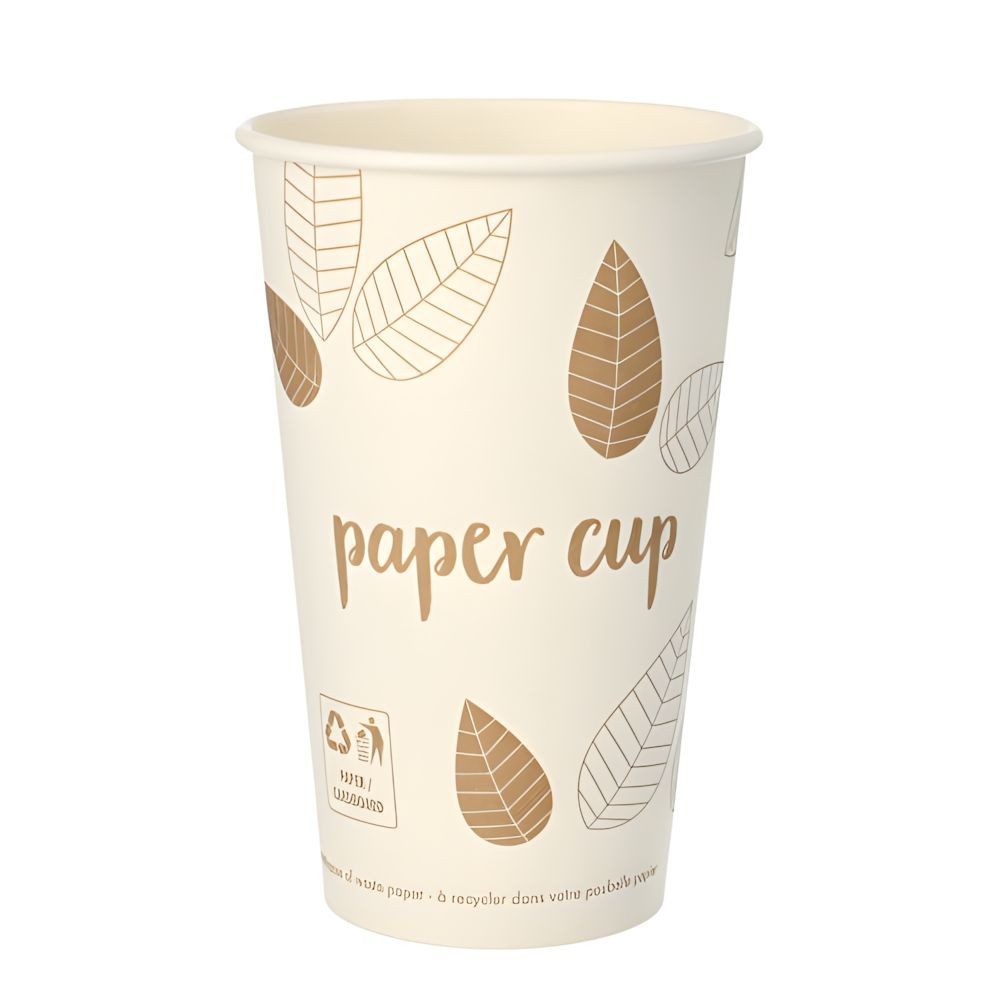 PAPSTAR Einwegbecher Trinkbecher, Pappe pure 0,4 l Ø 9 cm, 13,9 cm ZERO 50 Stk, Pappe