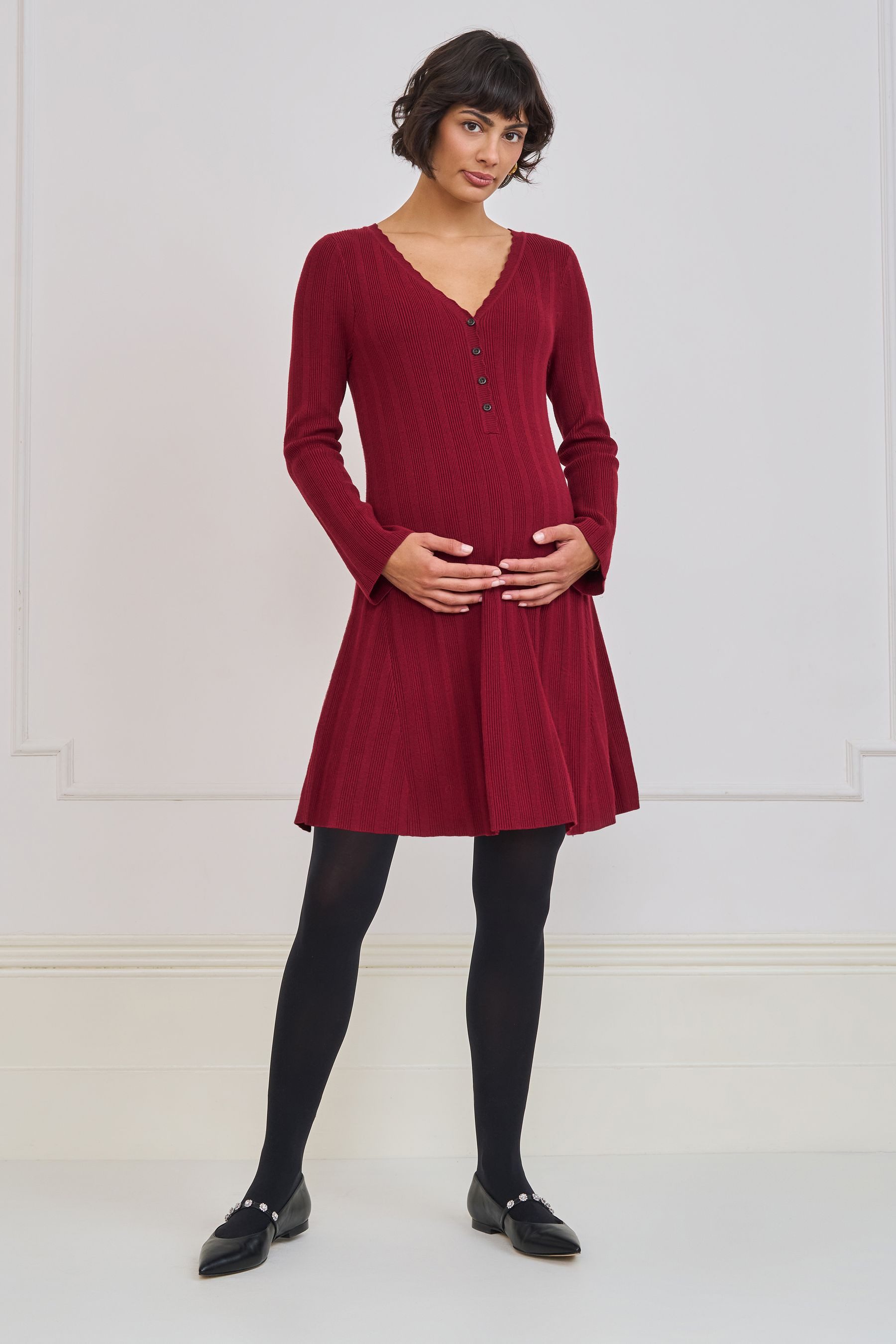 Seraphine Minikleid Seraphine Premium Strick-Minikleid mit (1-tlg)