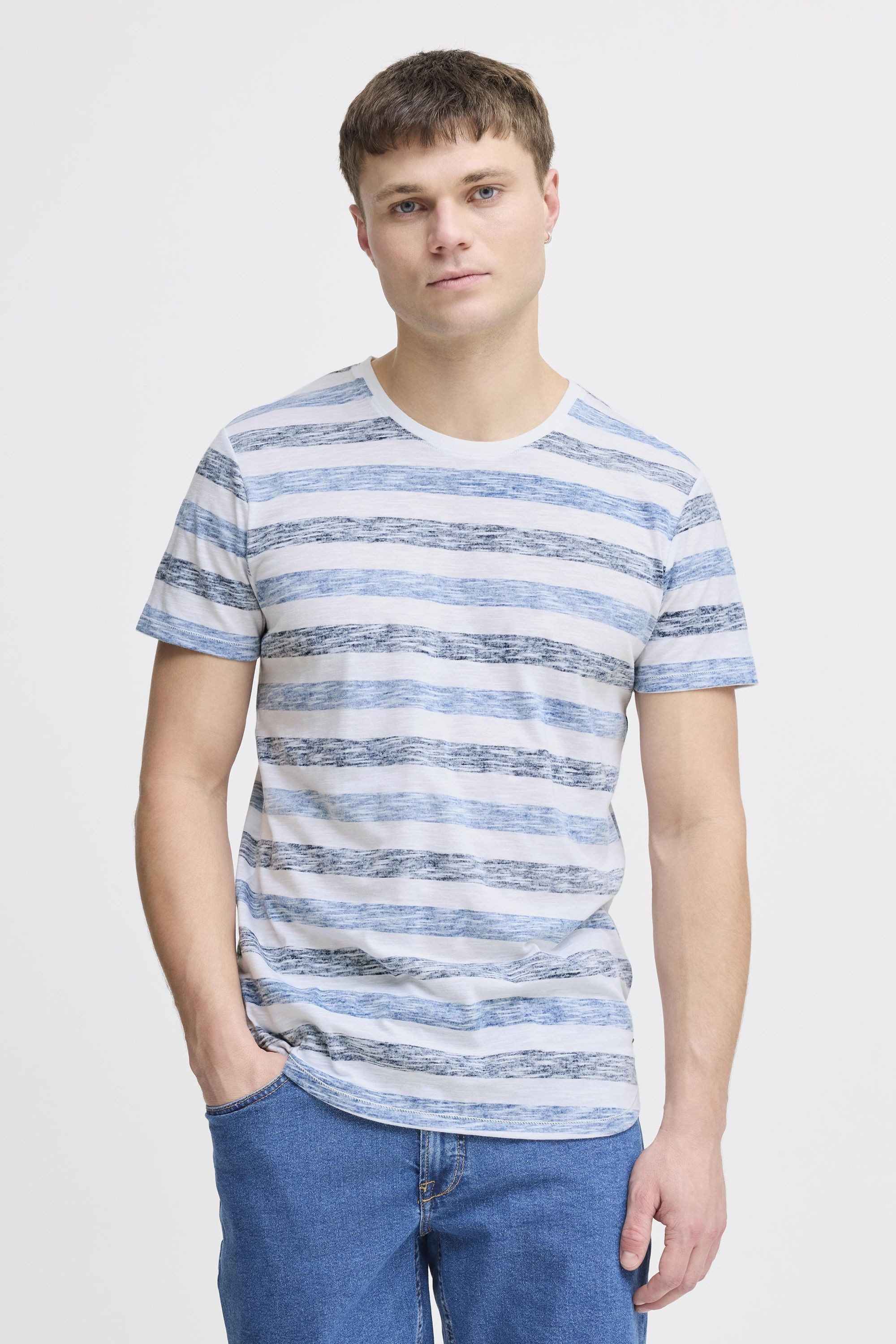 !Solid Rundhalsshirt SDTet Kurzarmshirt mit Streifen günstig online kaufen