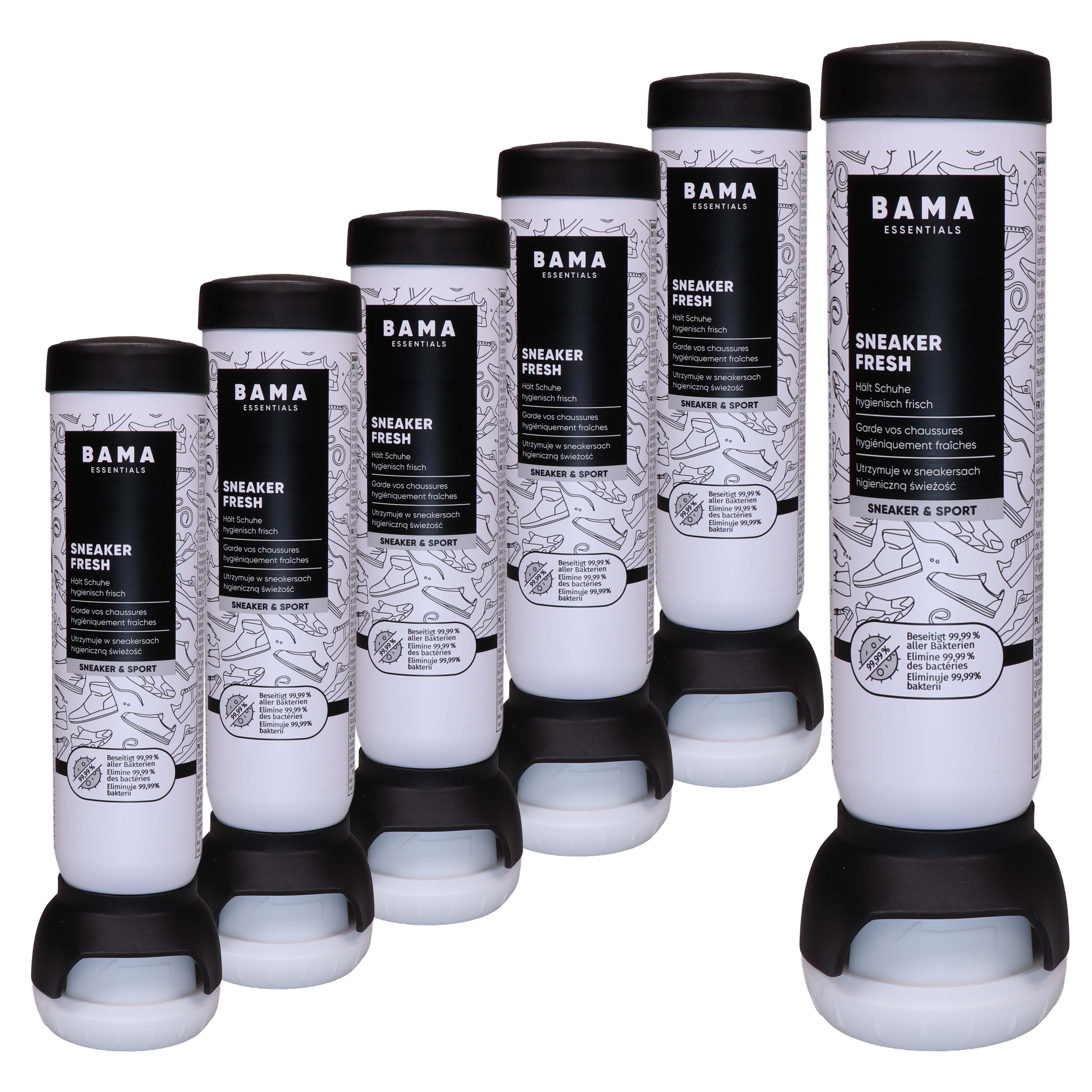 BAMA Group Schuhdeo 6 Dosen Bama Sneaker Fresh 100ml – Antibakterielles Deo
