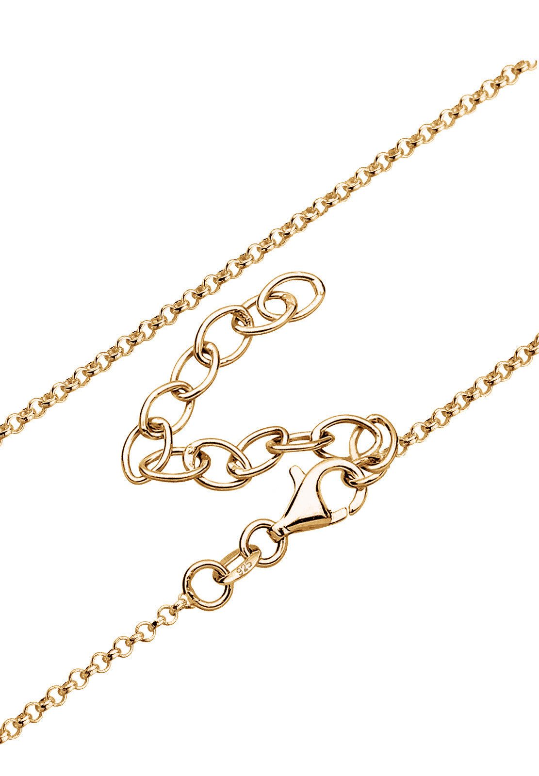Elli Premium Kette mit Anhänger Buddha Solitär Quarz Rose 925 Sterling Silber vergoldet, Buddha