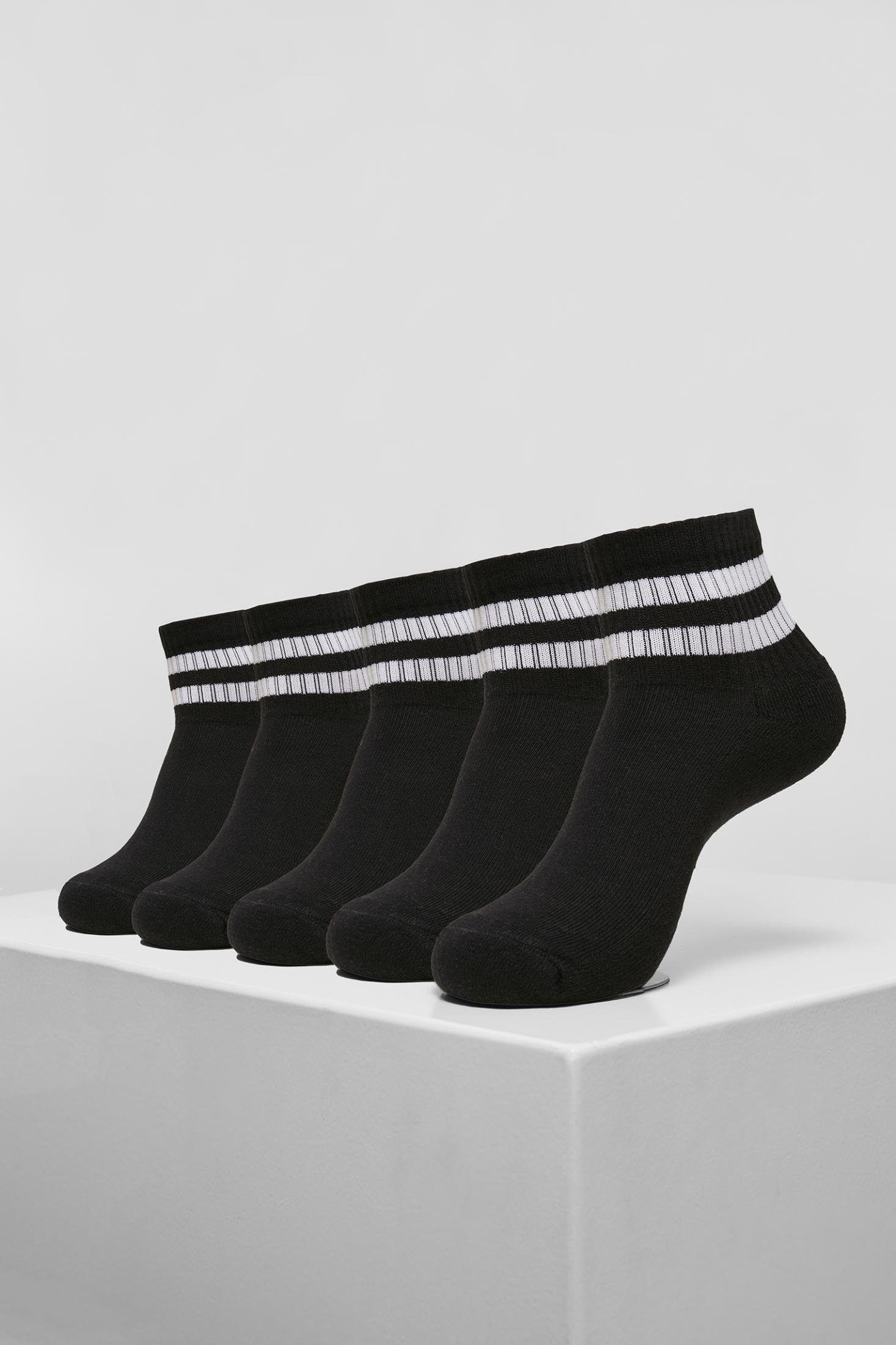 black 5-Pack (1-Paar) Accessories Socks Freizeitsocken URBAN Sporty CLASSICS Half Logo Cuff