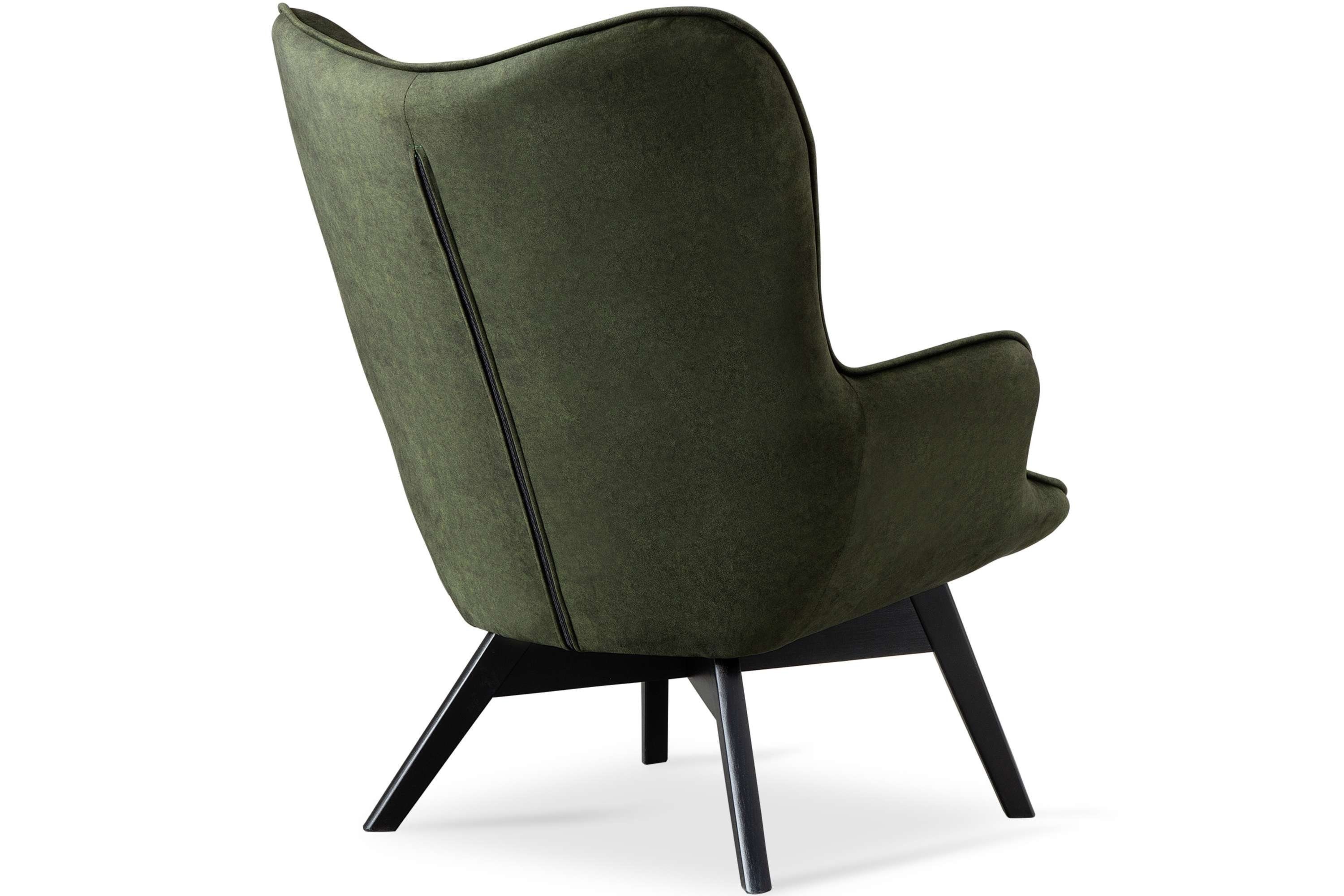 Made dekorativer Europe, mit dunkelgrün Sessel in | Konsimo dunkelgrün mit Steppung Armlehnen, GLORI (1-St),