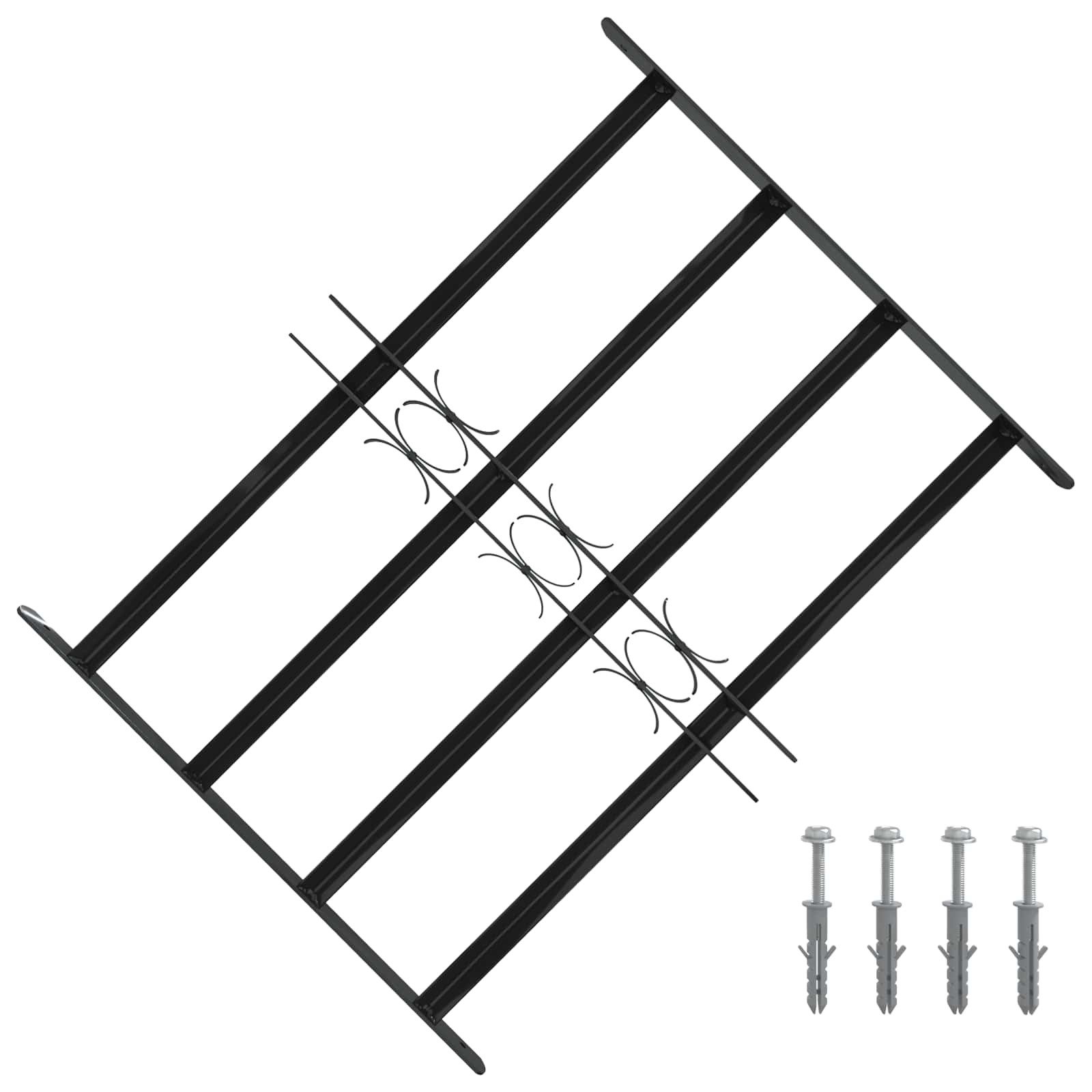 vidaXL Fenster Fenstersicherheitsgitter 75,5 x 60 cm Galvanisiertes Stahl