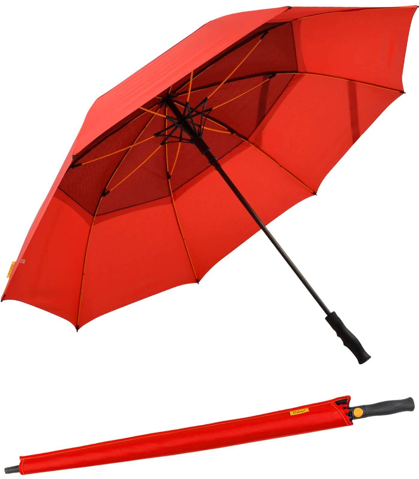 Impliva Stockregenschirm Falcone® XXL Golf mit Automatik Ventilationsbezug,  mit farbigen Streben, für zwei Personen, besonders stabil