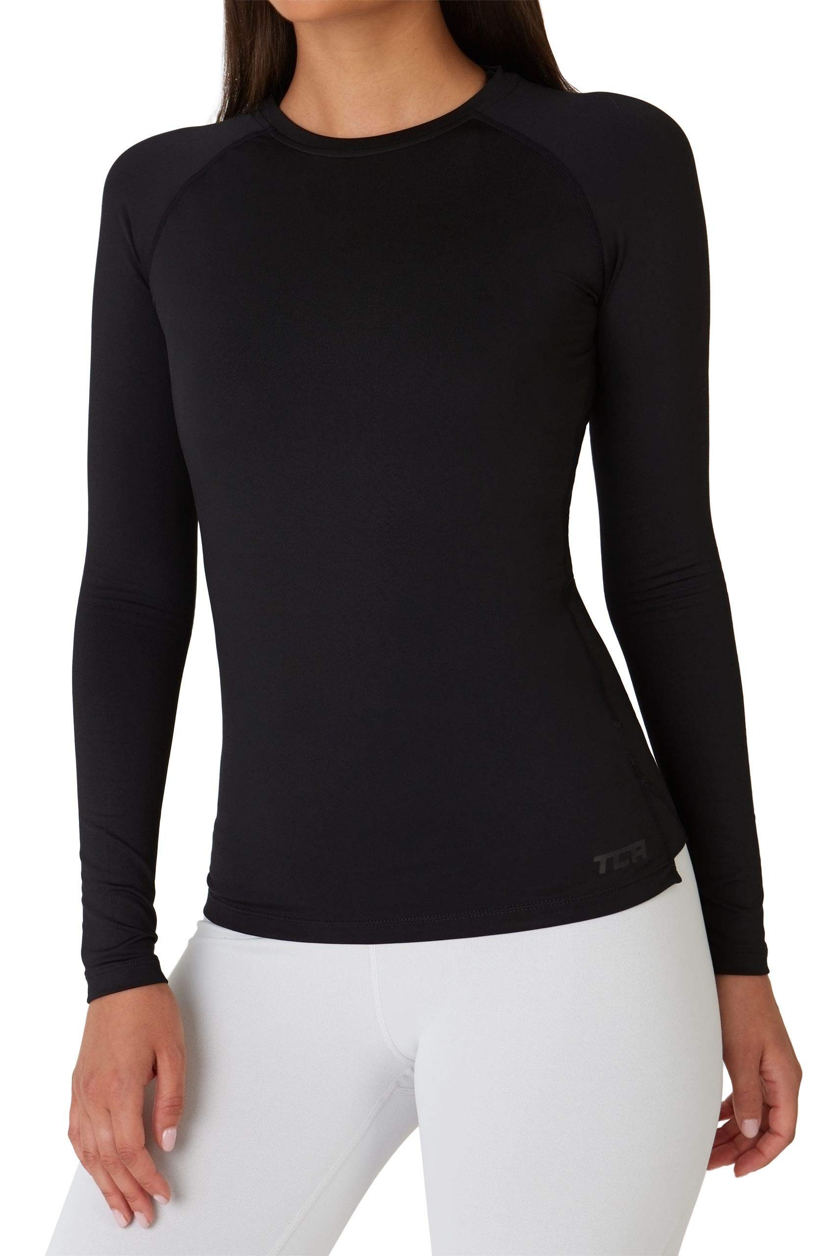 Funktionsshirt TCA Damen Thermo-Laufshirt - Schwarz, XS