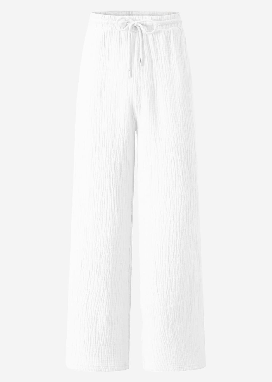 SASSYCLASSY Stoffhose Leichte Musselin Sommer Hose günstig online kaufen