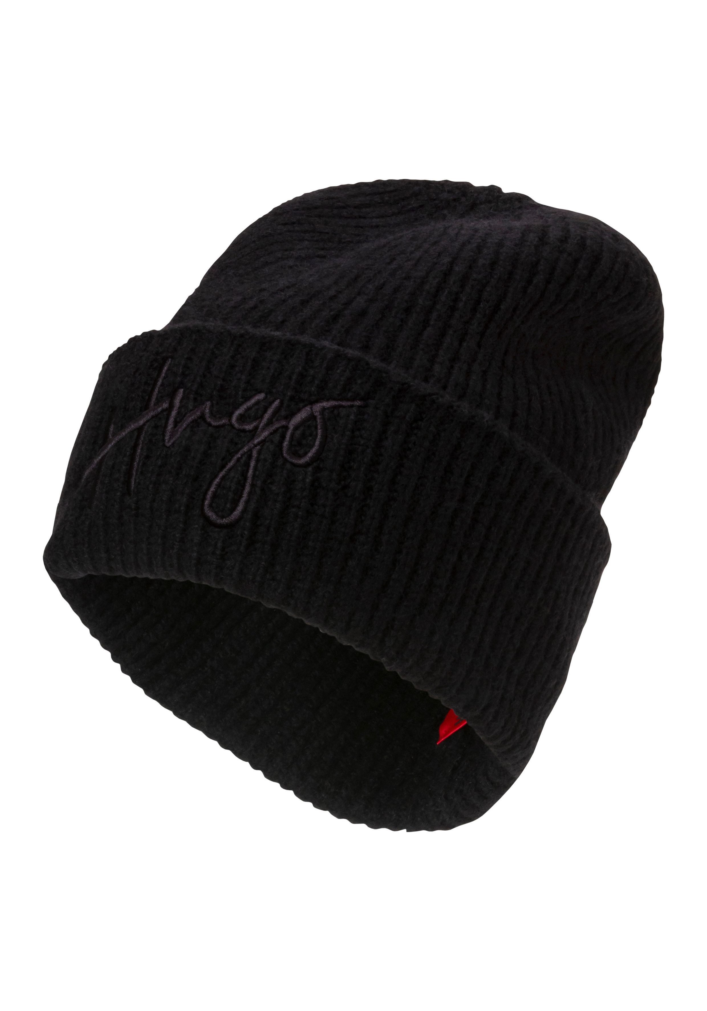 HUGO Beanie Socialy Hat mit Logostickerei günstig online kaufen