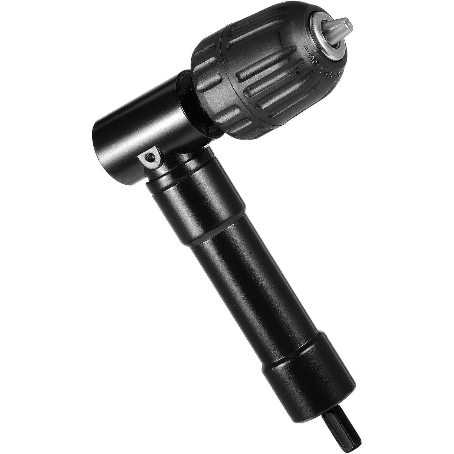 LuxusKollektion Bohrfutteradapter Winkelbohraufsatz 90 Grad Schnellspann Bohrfutter Adapter Black
