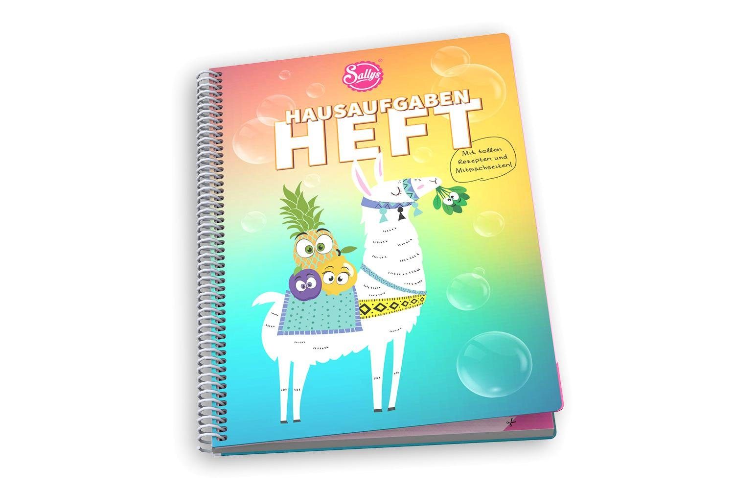 Sallys Schulheft Sallys Hausaufgabenheft, A5 Format, 140 Seiten, Made in Germany, Der Erlös unterstützt die "Sally Stiftung".