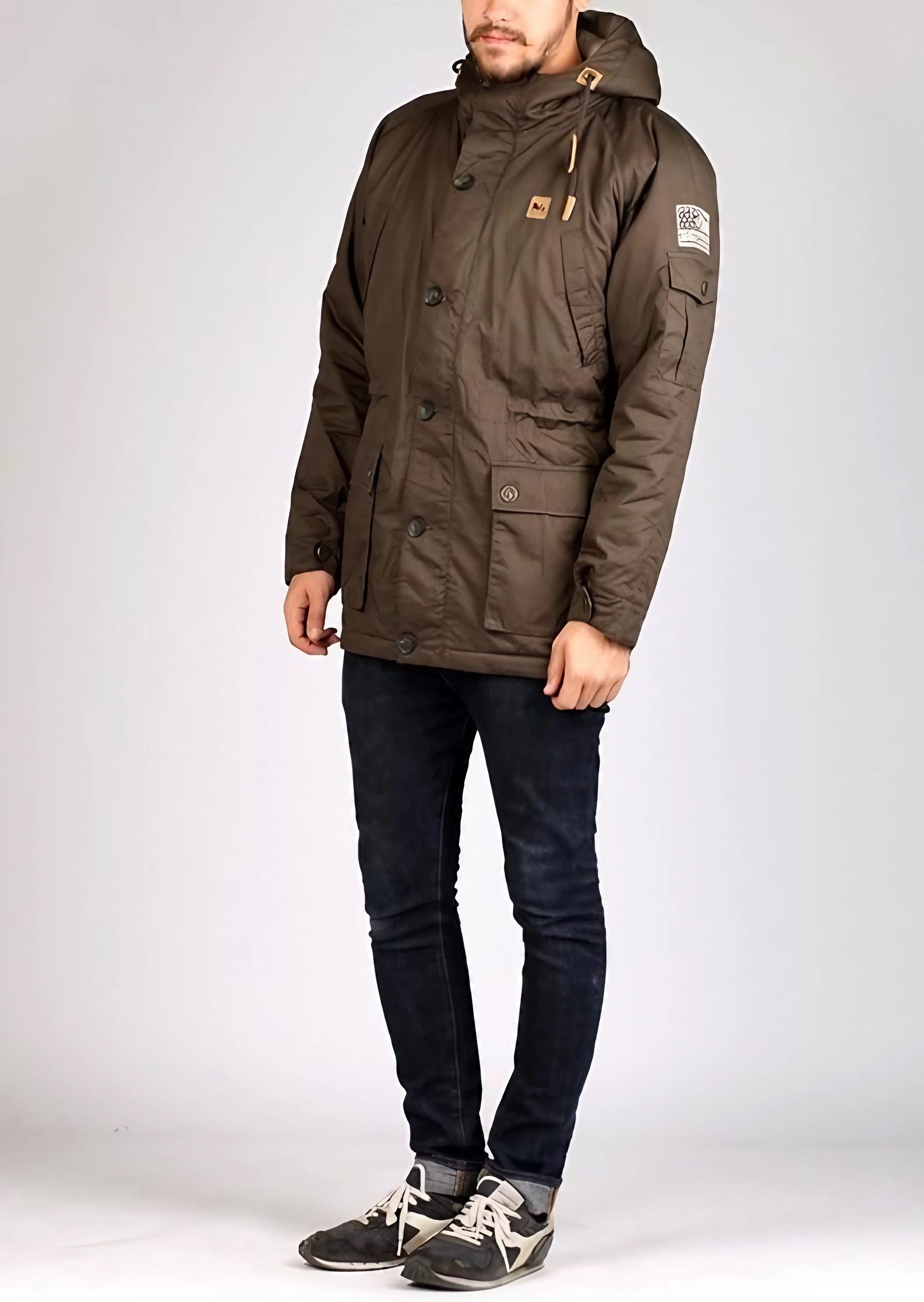 Alife & Kickin Parka Alife & Famous Herren David Parka mit angeschnittener Kapuze