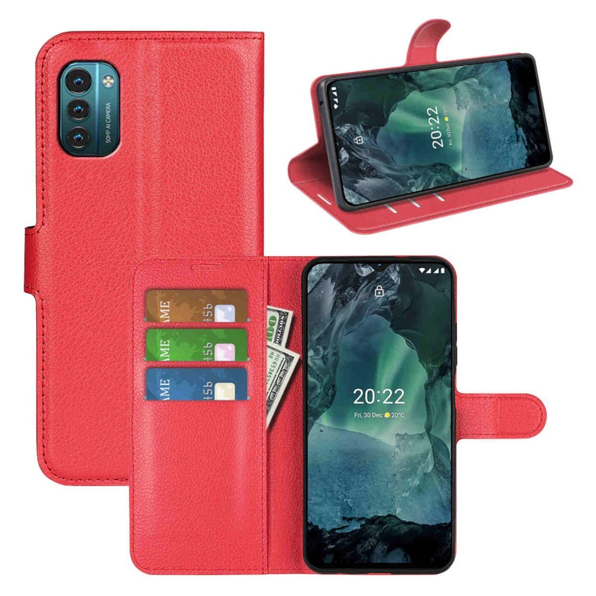 SIENIANLINE Cover per Nokia G11 / Nokia G21, Flip Caso in PU Pelle Premium Portafoglio Case [Kickstand] [Slot per Schede] [Chiusura Magnetica] Telefono Custodia con Nokia G11 / Nokia G21 Cover, Blu