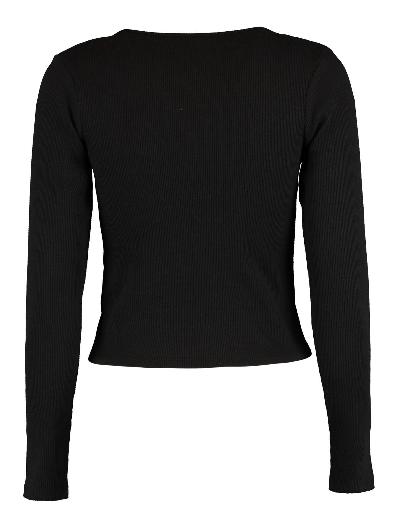 HaILY’S Blusenshirt 2er-Set Figurbetont Rippoptik Langarm günstig online kaufen