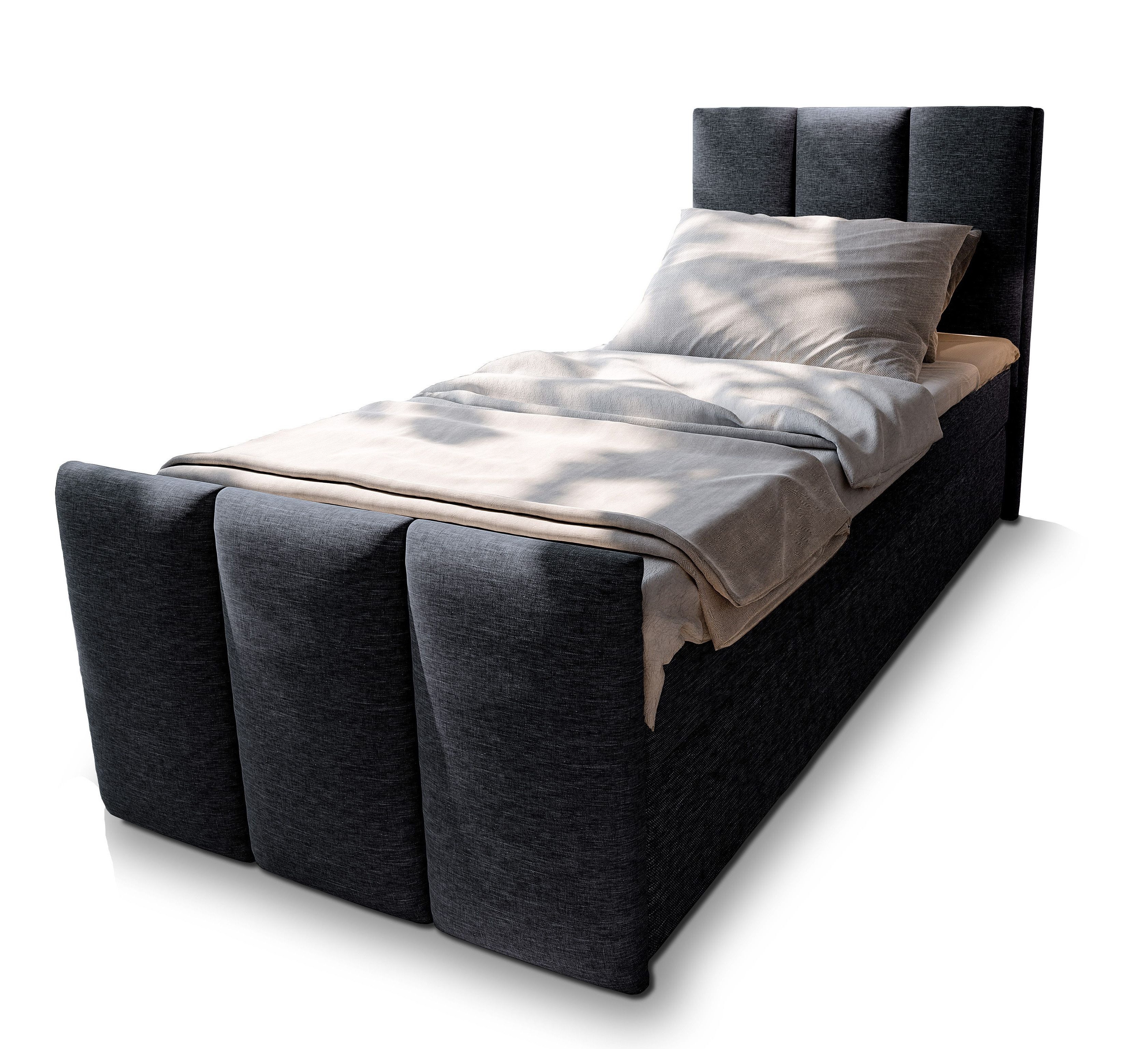 Masseno Boxbett LAGO 90x200 cm mit Bonell Matratze und Topper günstig online kaufen