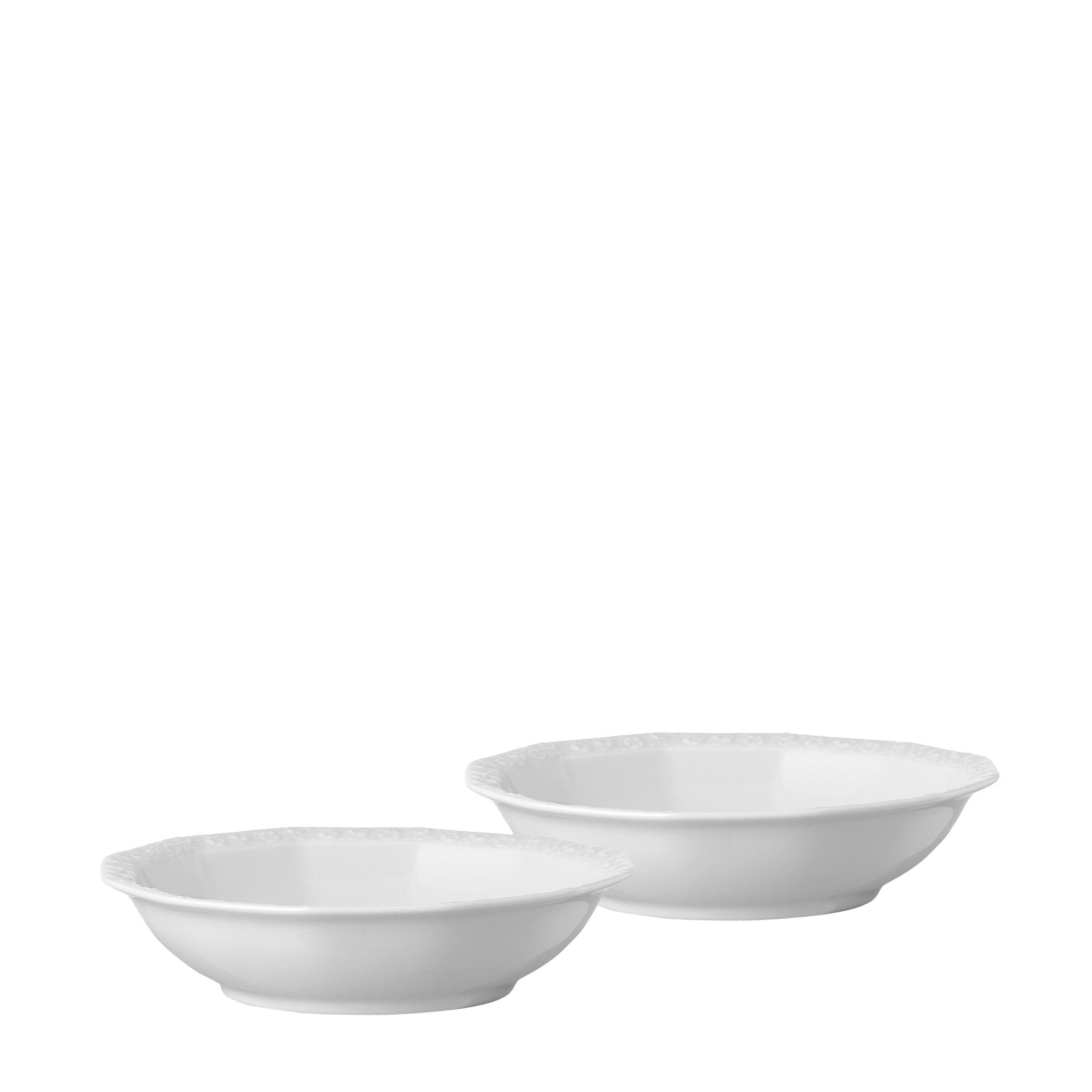 Rosenthal Dessertschale Maria Weiß Set 2 Dessertschalen 15 cm, Porzellan