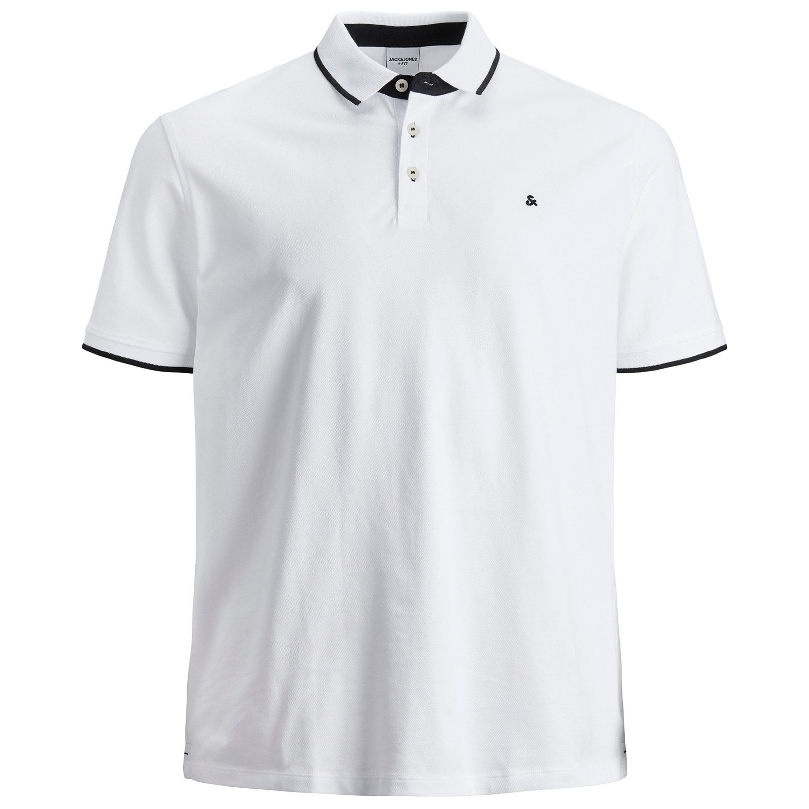 Poloshirt Jack&Jones Poloshirt Übergröße weiß JJEPAULOS