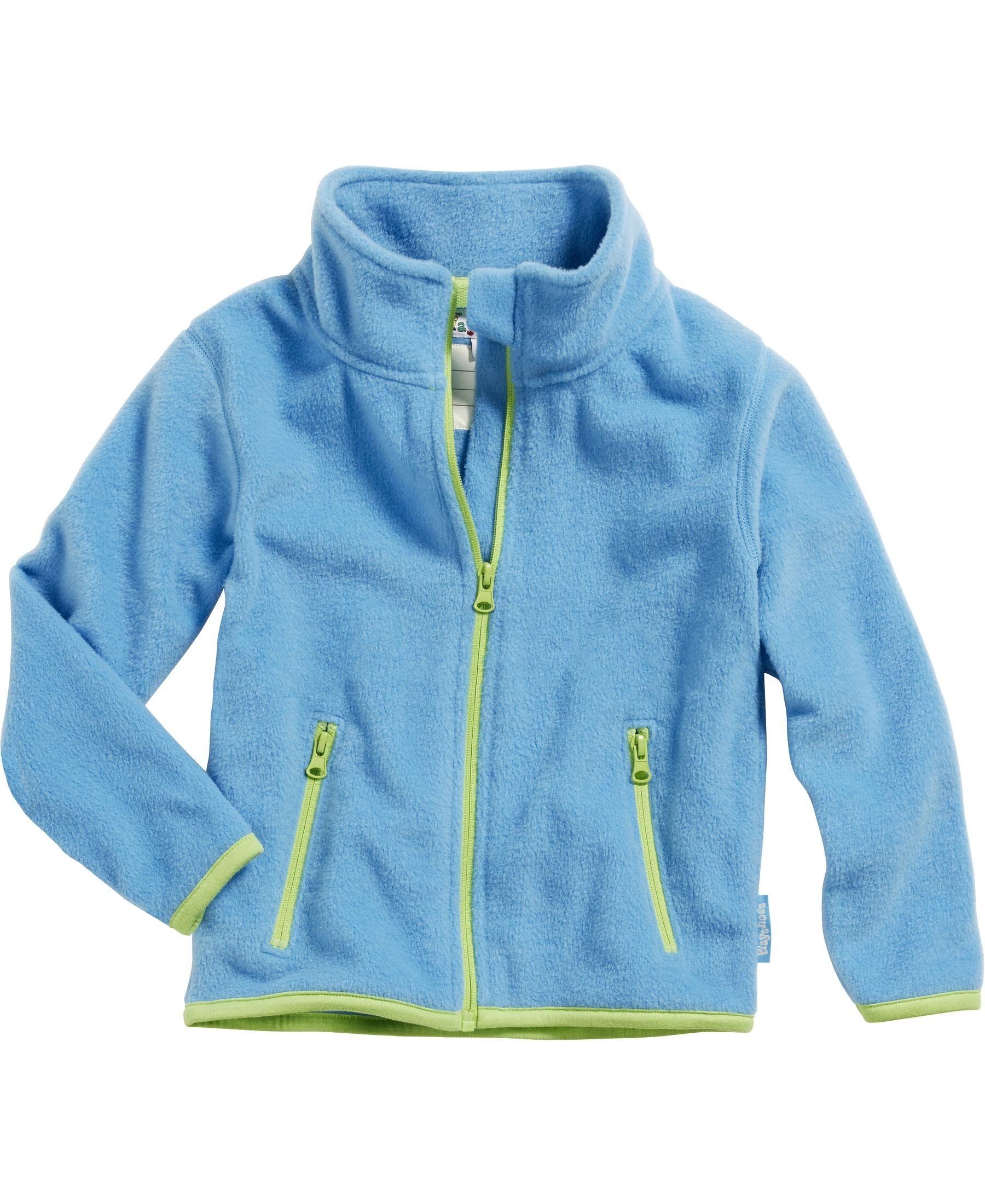 Fleecejacke Fleece-Jacke farbig abgesetzt