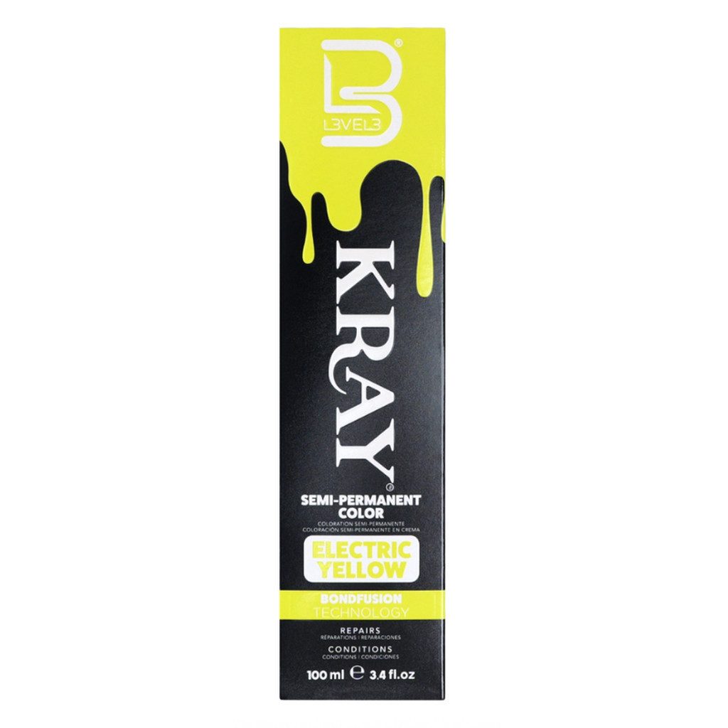 L3VEL3™ Distribution and Corporate Haarfarbe L3VEL3 Kray Color Electric Green – Halbpermanente Haarfarbe, 100 ml, 1-tlg., Semipermanente Haarfarbe ohne Ammoniak & Wasserstoffperoxid