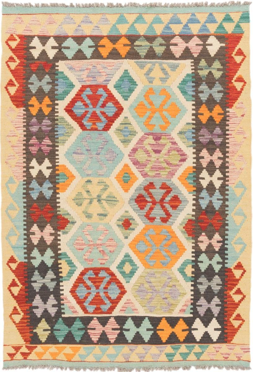 Orientteppich Kelim Afghan 106x150 Handgewebter Orientteppich, Nain Trading, rechteckig, Höhe: 3 mm