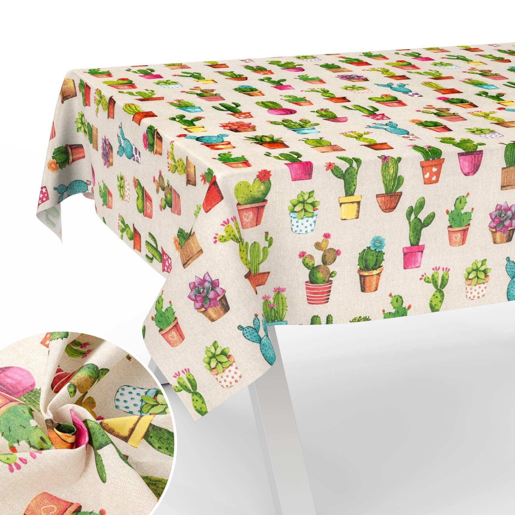 ANRO Tischdecke mit Blumen Botanik aus günstig online kaufen