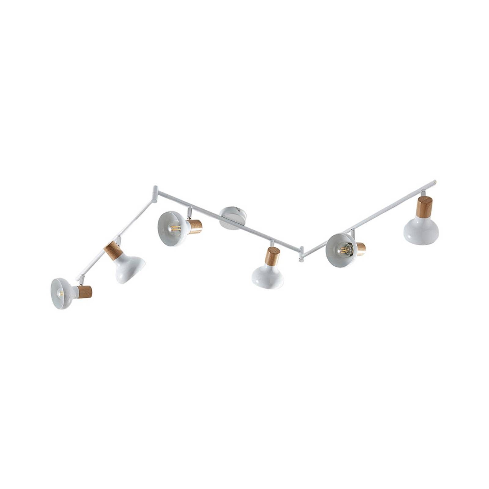 Lindby Deckenstrahler Fridolin, Metall, Weiß IP20, 6 x 40 W