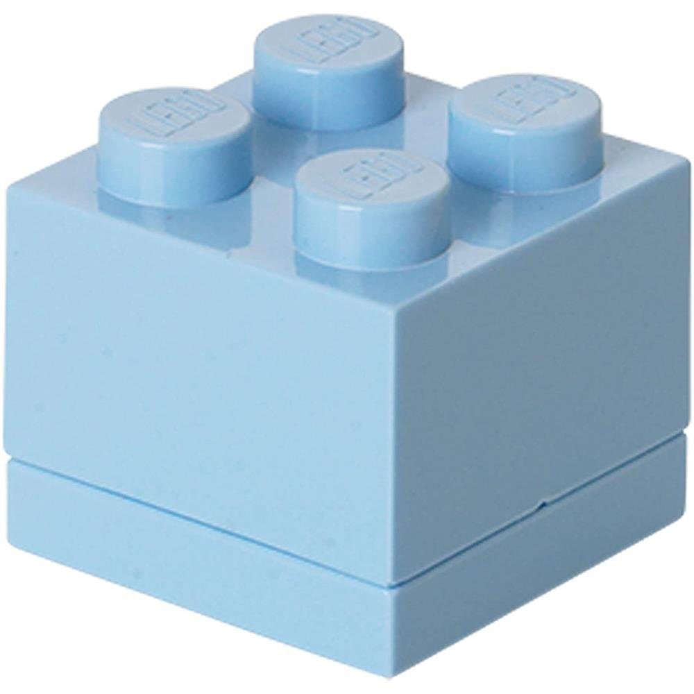 Room Copenhagen Aufbewahrungsbox LEGO® Mini Box 4 (1 St), mit 4 Noppen, Blau, 4,6 x 4,6 x 4,3 cm, für Snacks oder Aufbewahrung
