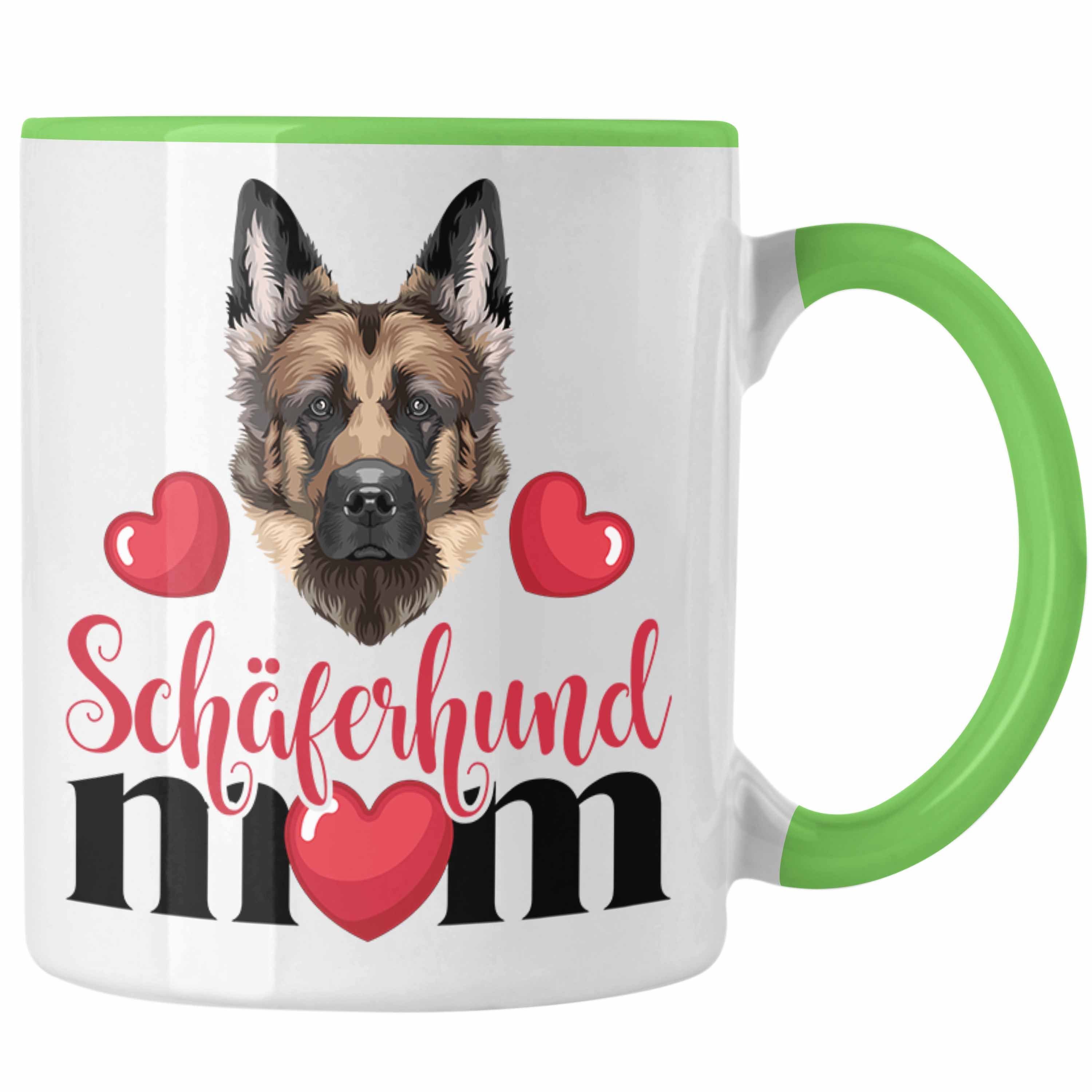 Trendation Tasse Schäferhund Besitzer Mom Mama Tasse Geschenk Lustiger Spruch Geschenki Grün