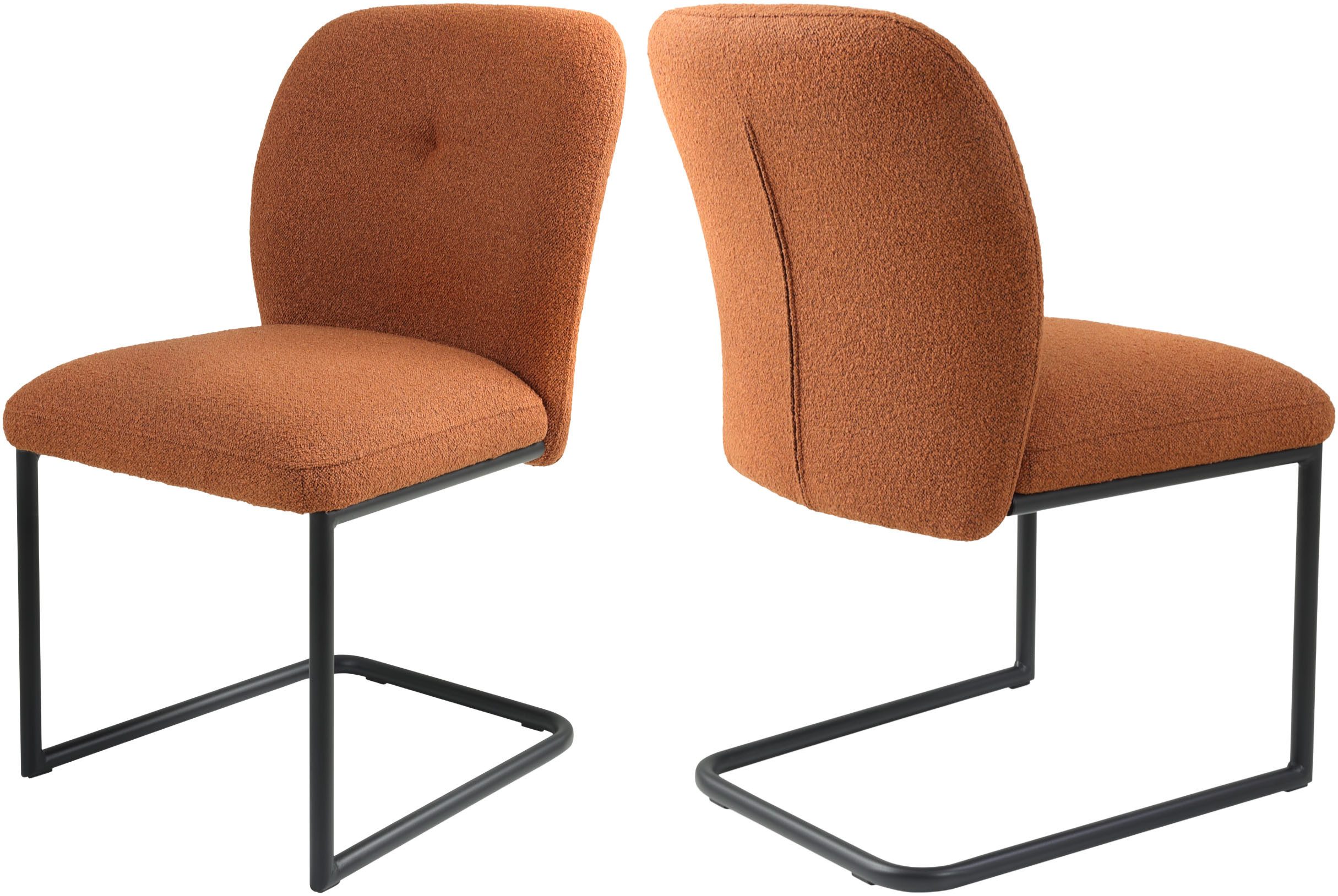 TOM TAILOR HOME Freischwinger PEBBLE CHAIR (Set, 2 St), Esszimmerstuhl, Freischwinger, 140 kg belastbar, Rundrohrgestell
