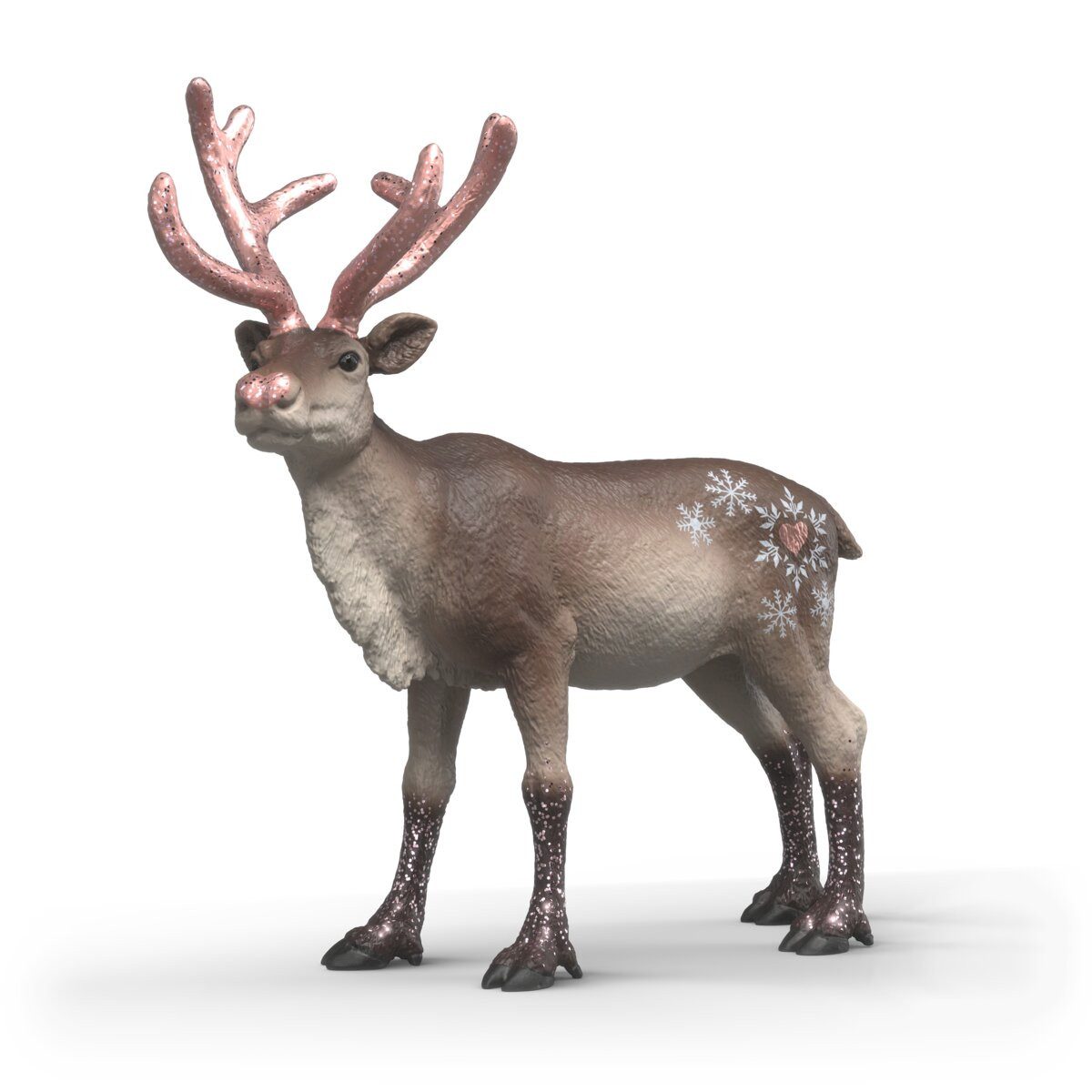 Schleich® Spielfigur BLACK LABEL, Roségoldenes Weihnachtsrentier (75004)