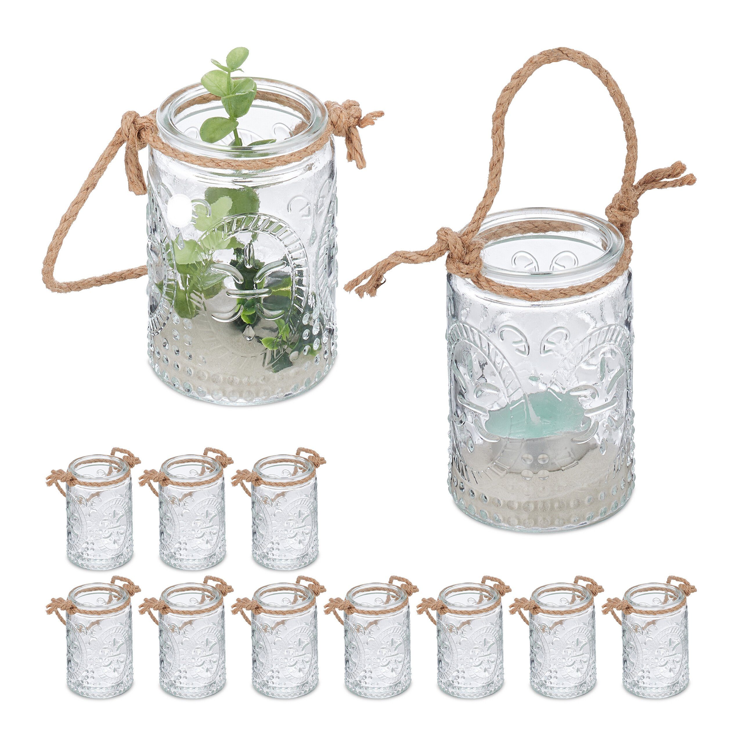 relaxdays Windlicht Vintage Windlicht im 12er günstig online kaufen