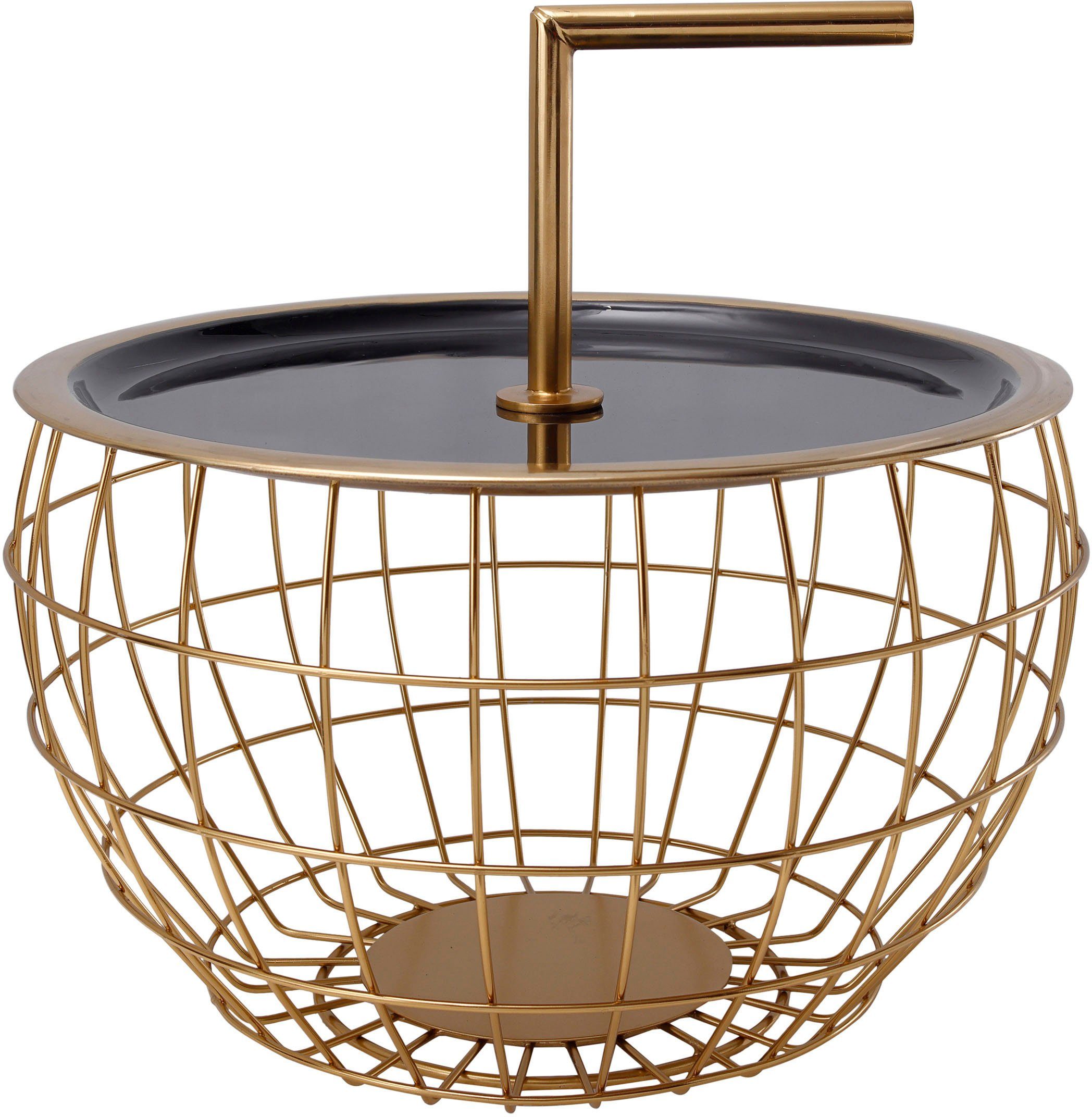 Kayoom Beistelltisch Art Deco 500, Abstelltisch aus Metall,funktional und stabil (1-St), Dekorativ, mit abnehmbarem Griff (13 cm), Stauraumfunktion