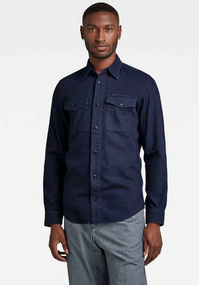 G-Star RAW Langarmhemd Marine Slim