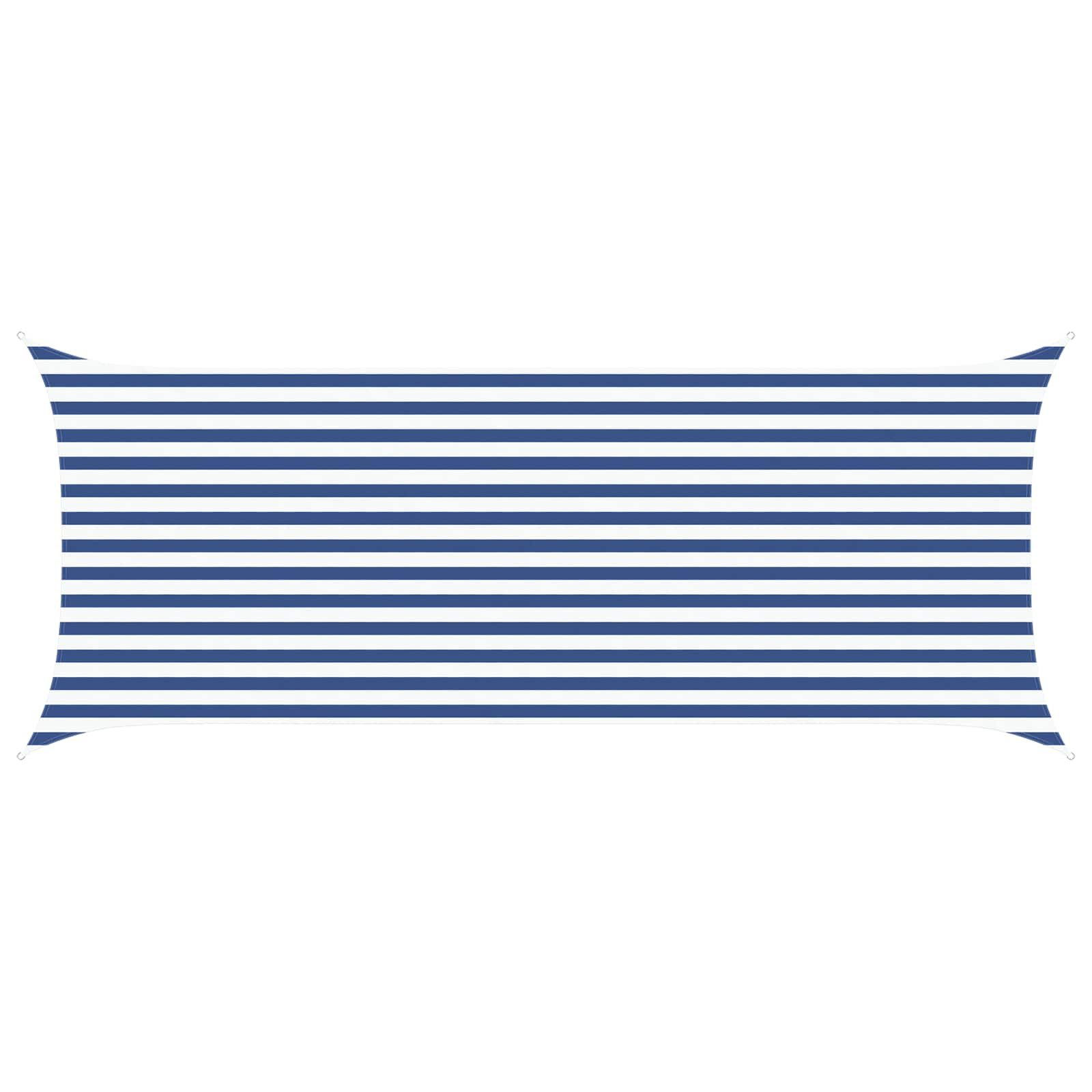 vidaXL Sonnensegel Sonnensegel Blau und Weiß 5 x 2 m 100 % Polyester Oxford, (1-tlg)