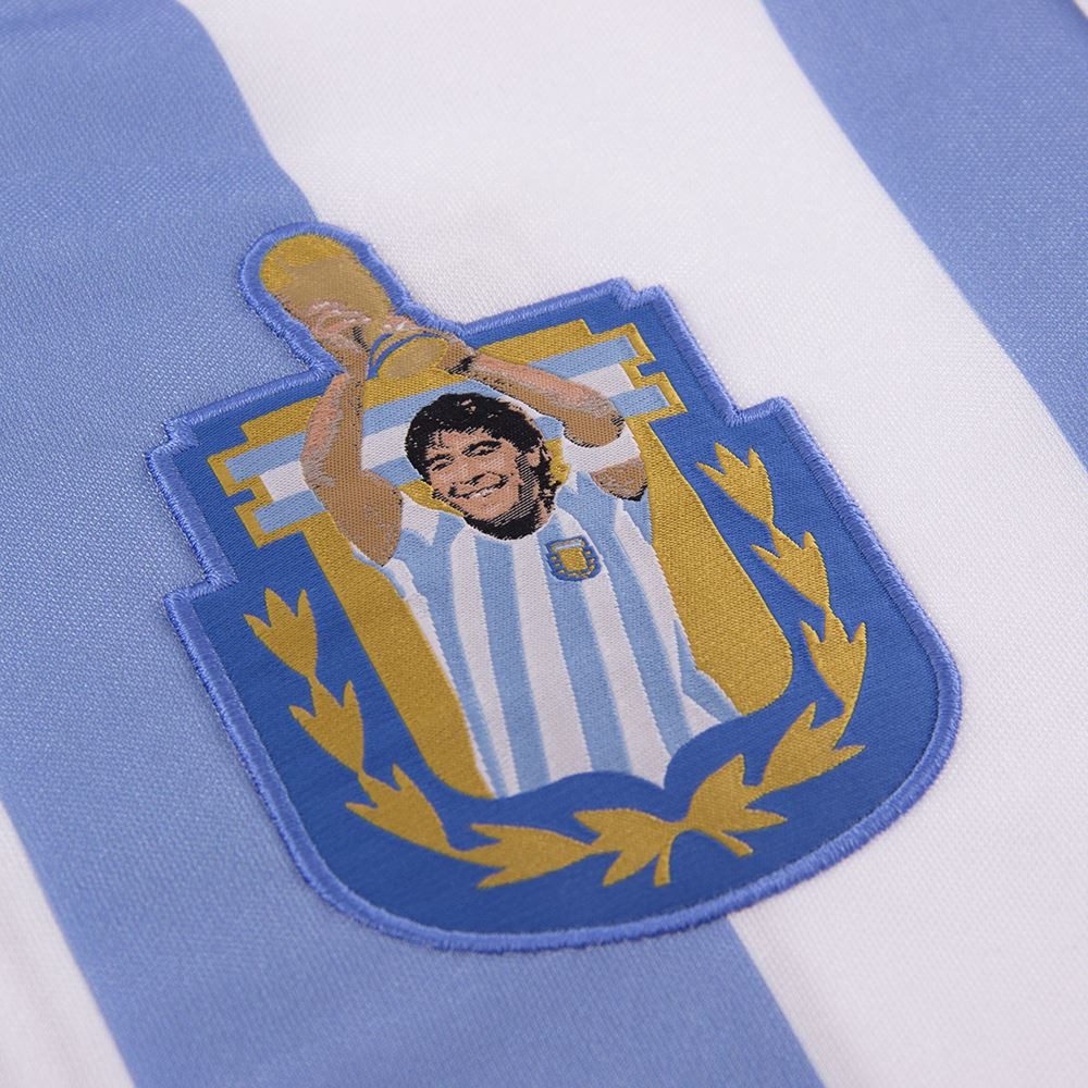 COPA T-Shirt Maradona X COPA Argentinien 1986 Gesticktes Vereinsemblem