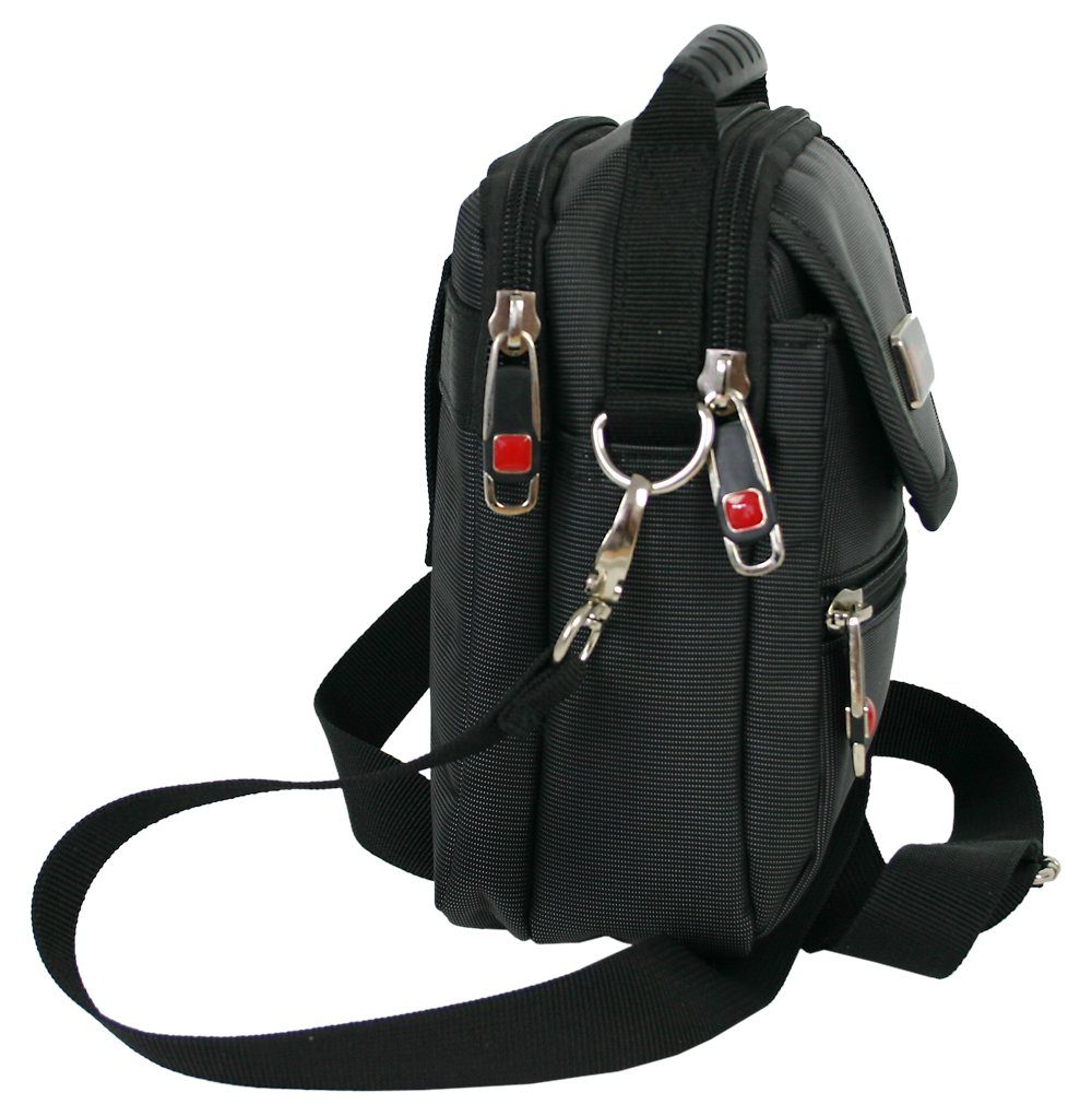 BAG STREET INTERNATIONAL Schultertasche Kleine Herren Umhängetasche - crossover oder als Gürteltasche tragbar, Leichtgewicht