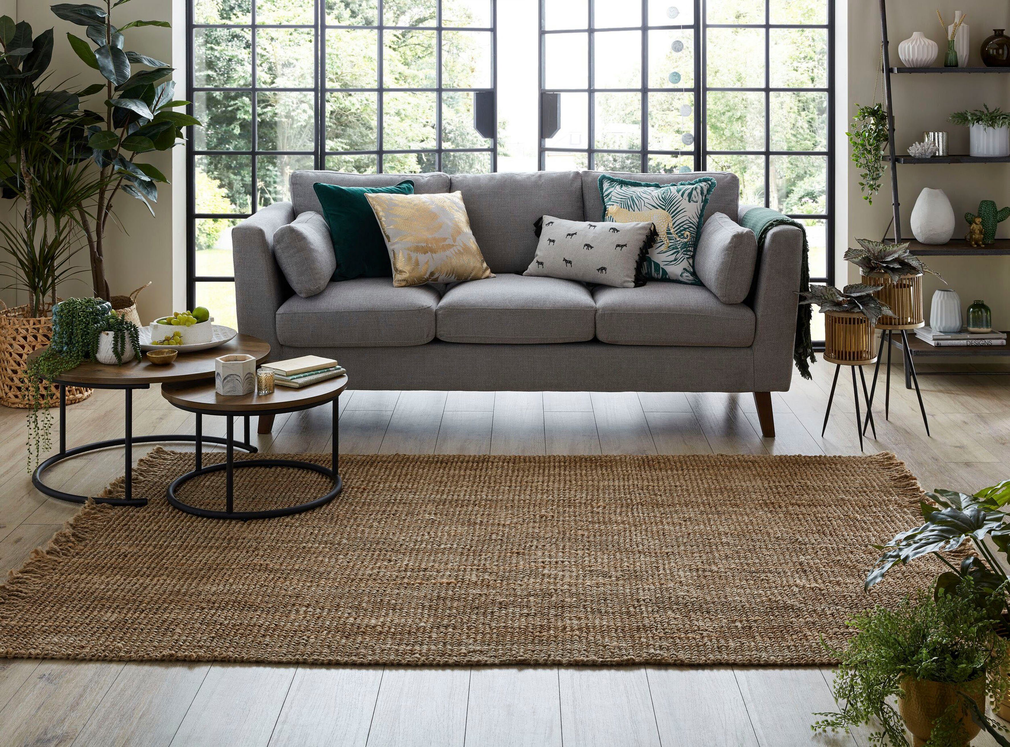 FLAIR RUGS Teppich Jute Boucle, rechteckig, günstig online kaufen