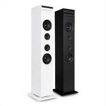 Auna Karaboom CD Karaoke-Turm weiß Party-Lautsprecher (Bluetooth, 40 W)