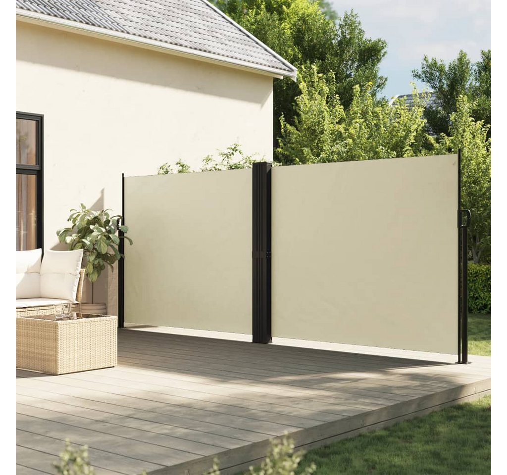Thumbnail - vidaXL Seitenmarkise Sichtschutz Windschutz Ausziehbar Creme 180x1200 cm