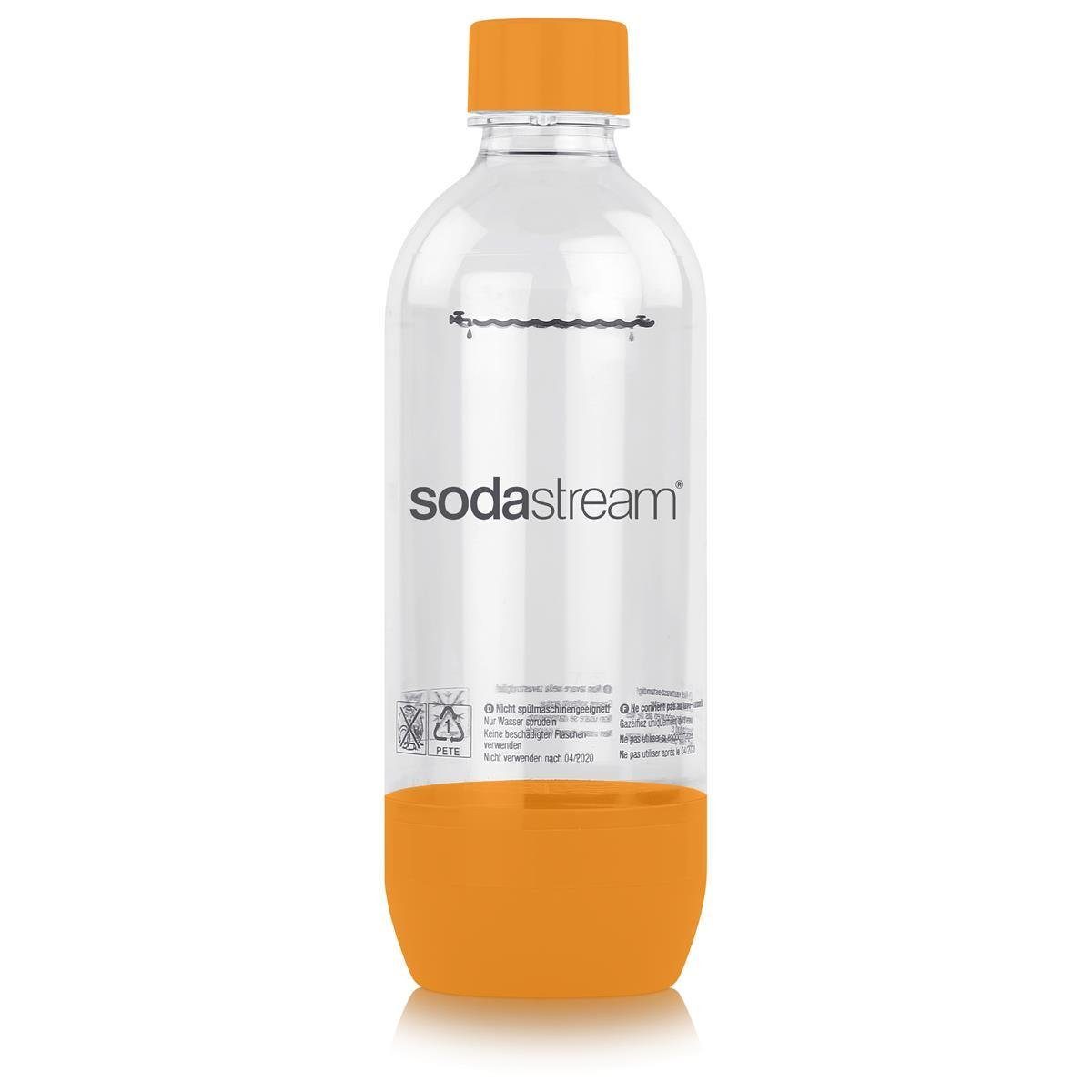 orange/grün/weiß SodaStream Ersatz-Flaschen PET Trinkflasche 3x1 Liter 2+1 SodaStream