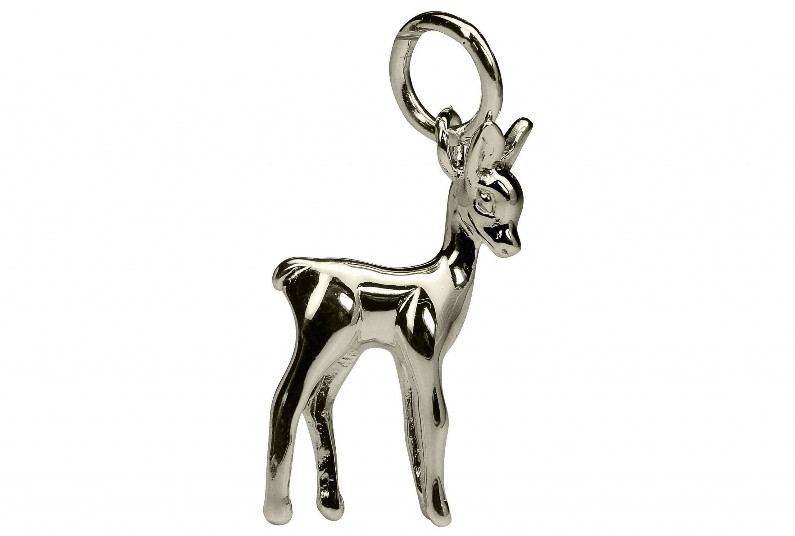 SILBERMOOS Kettenanhänger Süßer Rehkitz-Anhänger, 925 Sterling Silber
