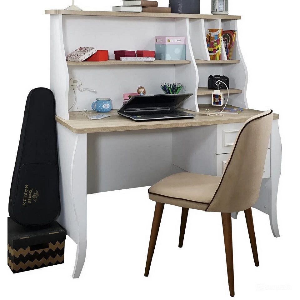 Xlmoebel Schreibtisch Luxus Holzschreibtisch im eleganten Design mit edler Verarbeitung (Schreibtisch, Schreibtisch), Hergestellt in Europa