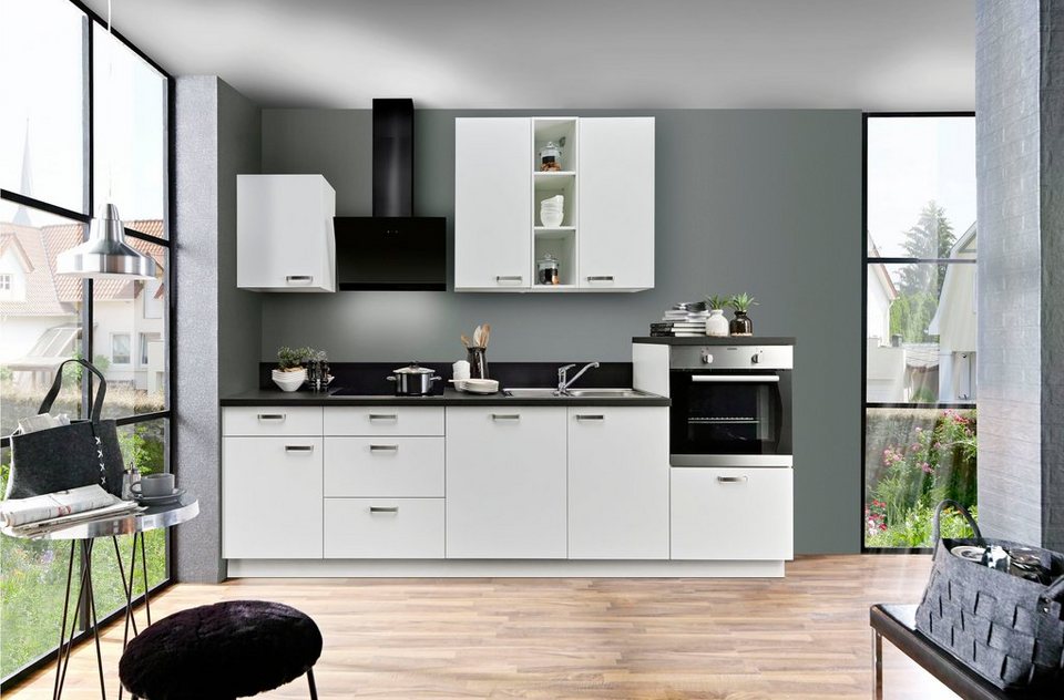 Express Küchen Küchenzeile Bari, mit Soft-Close-Funktion und Vollauszügen,  vormontiert, Breite 280 cm