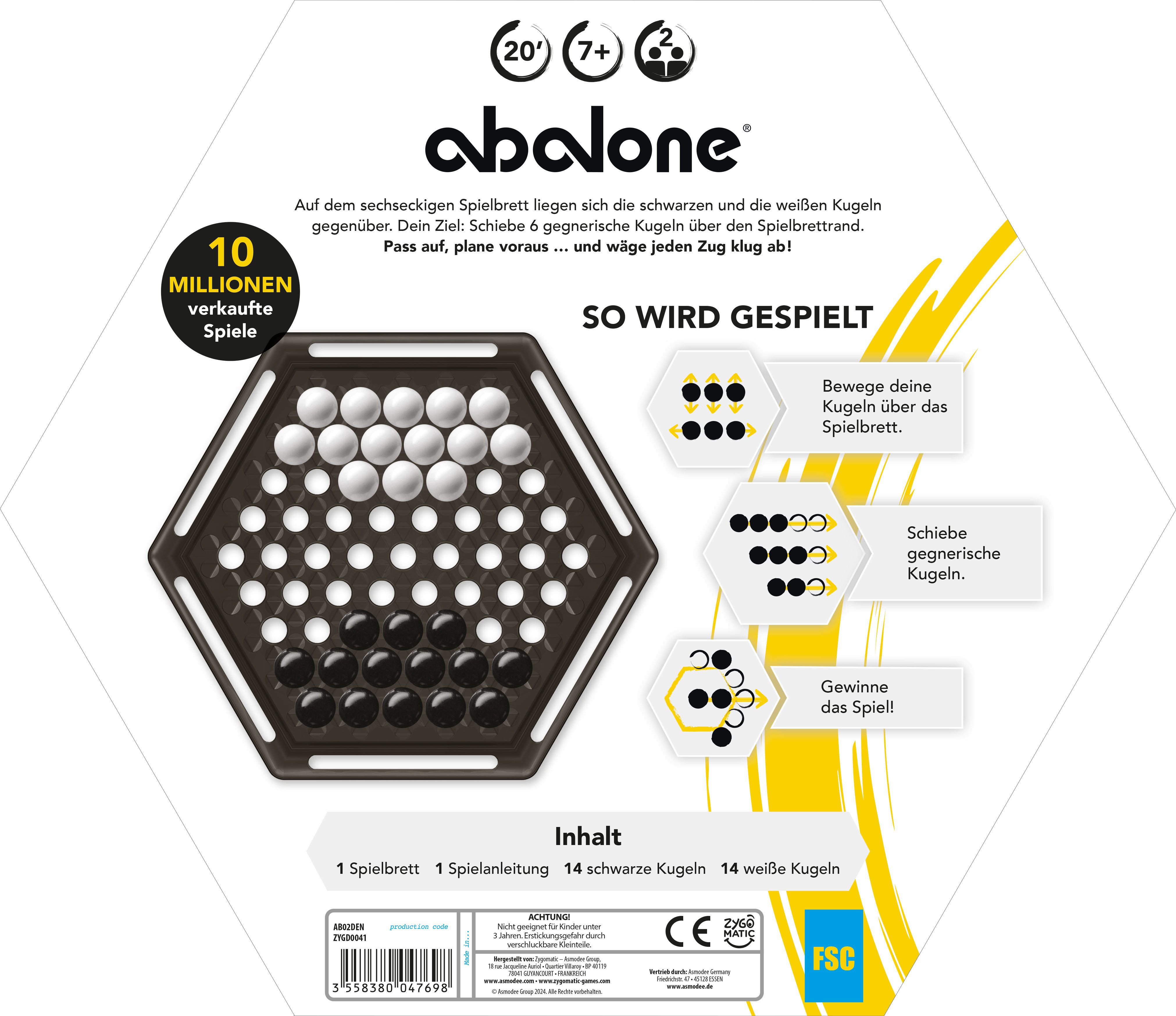 Asmodee Spiel Abalone Classic, Familienspiel